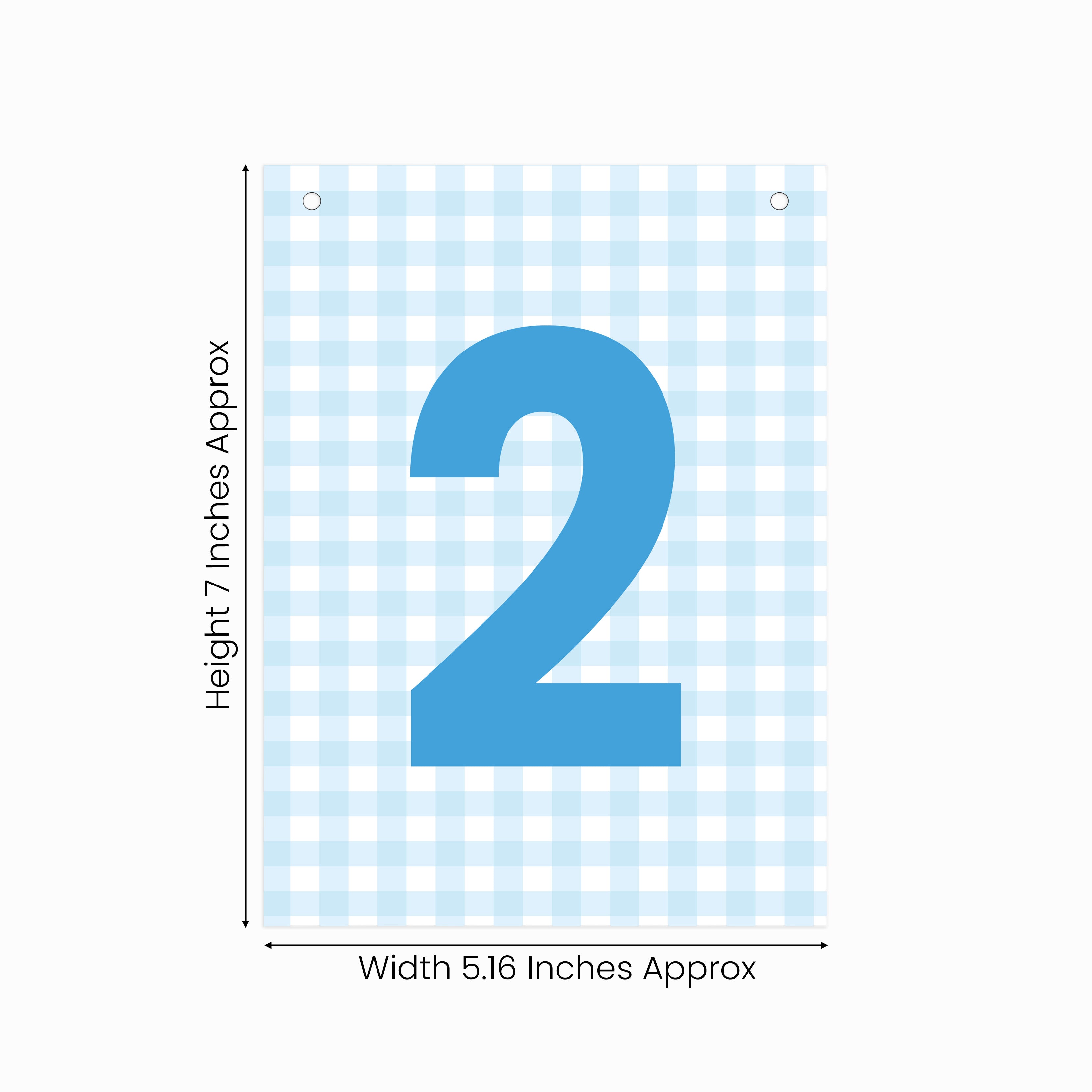 Make Your Own Banner Aqua Number 2 size 7 x 5.16inch 1pc IB