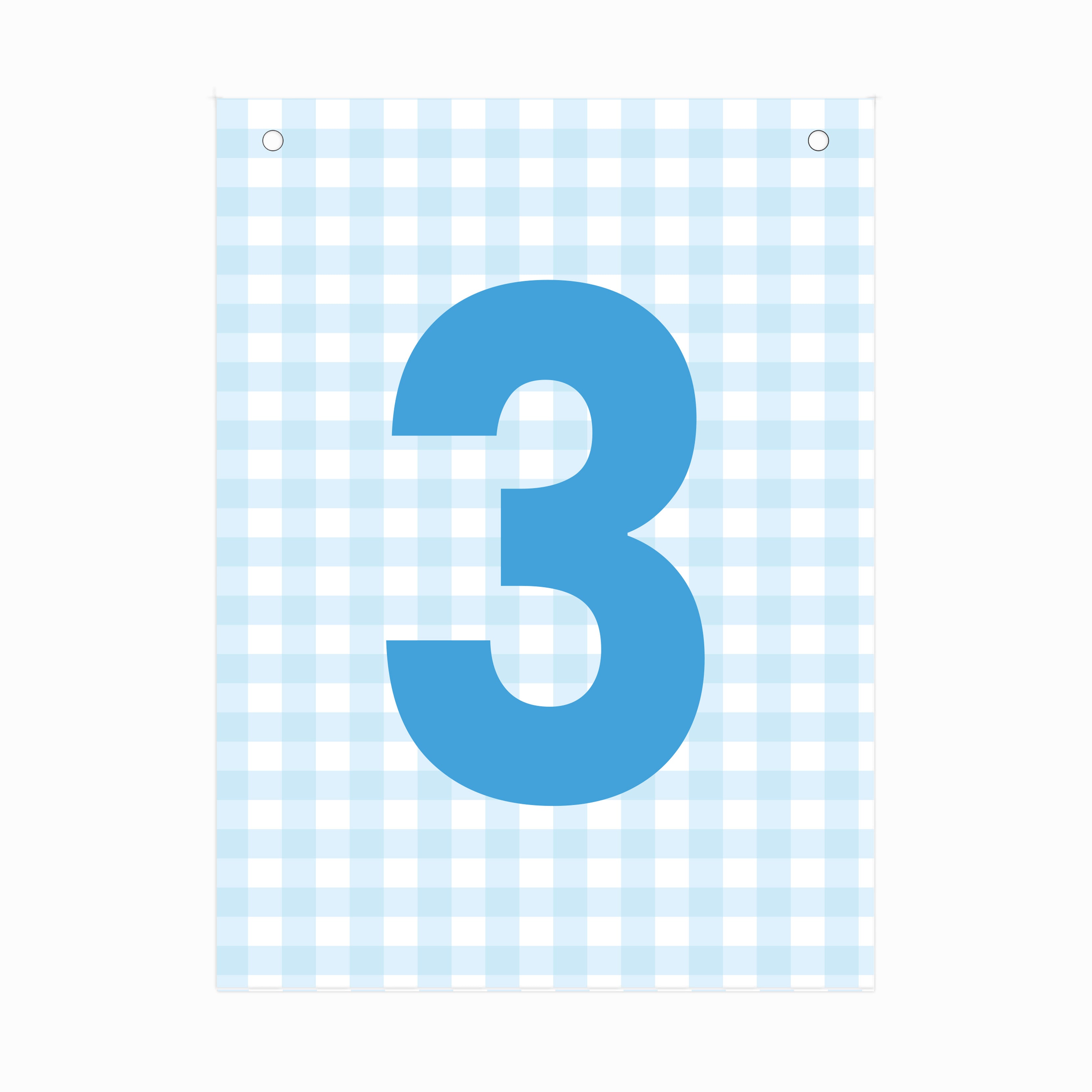 Make Your Own Banner Aqua Number 3 size 7 x 5.16inch 1pc IB