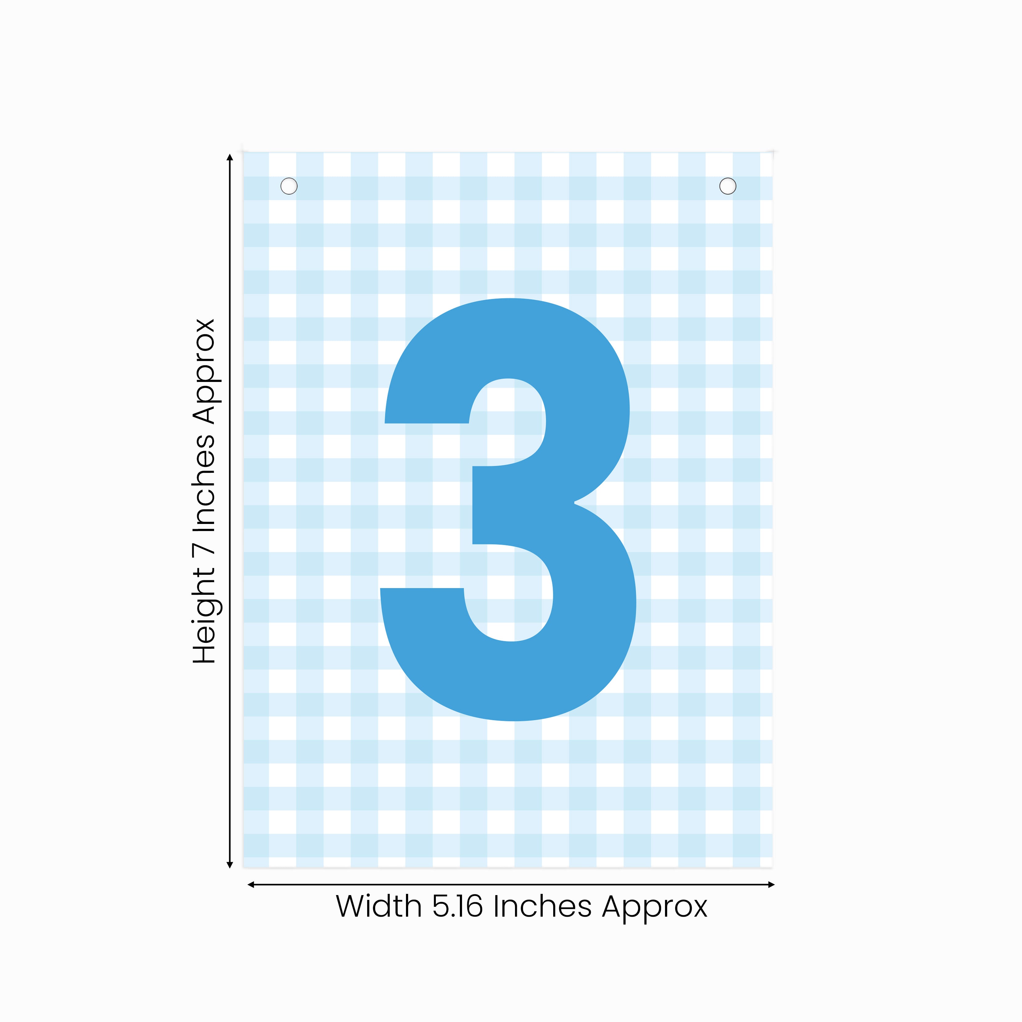 Make Your Own Banner Aqua Number 3 size 7 x 5.16inch 1pc IB