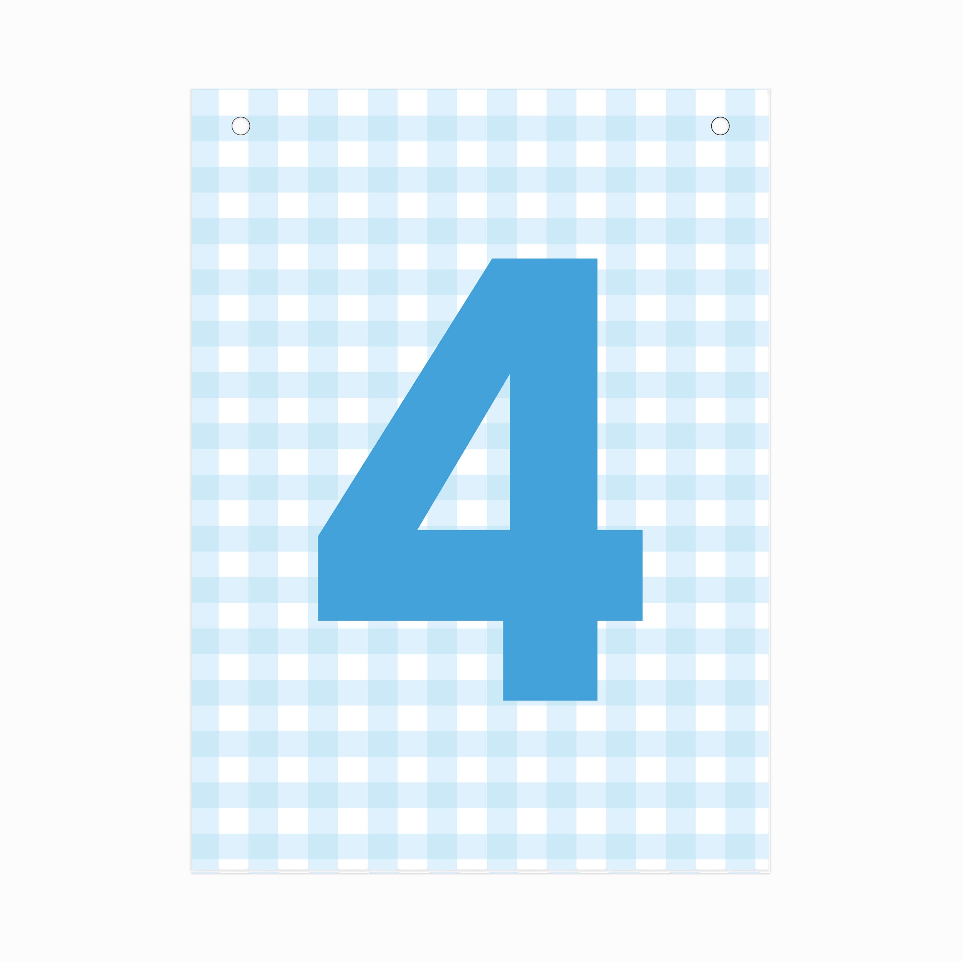 Make Your Own Banner Aqua Number 4 size 7 x 5.16inch 1pc IB