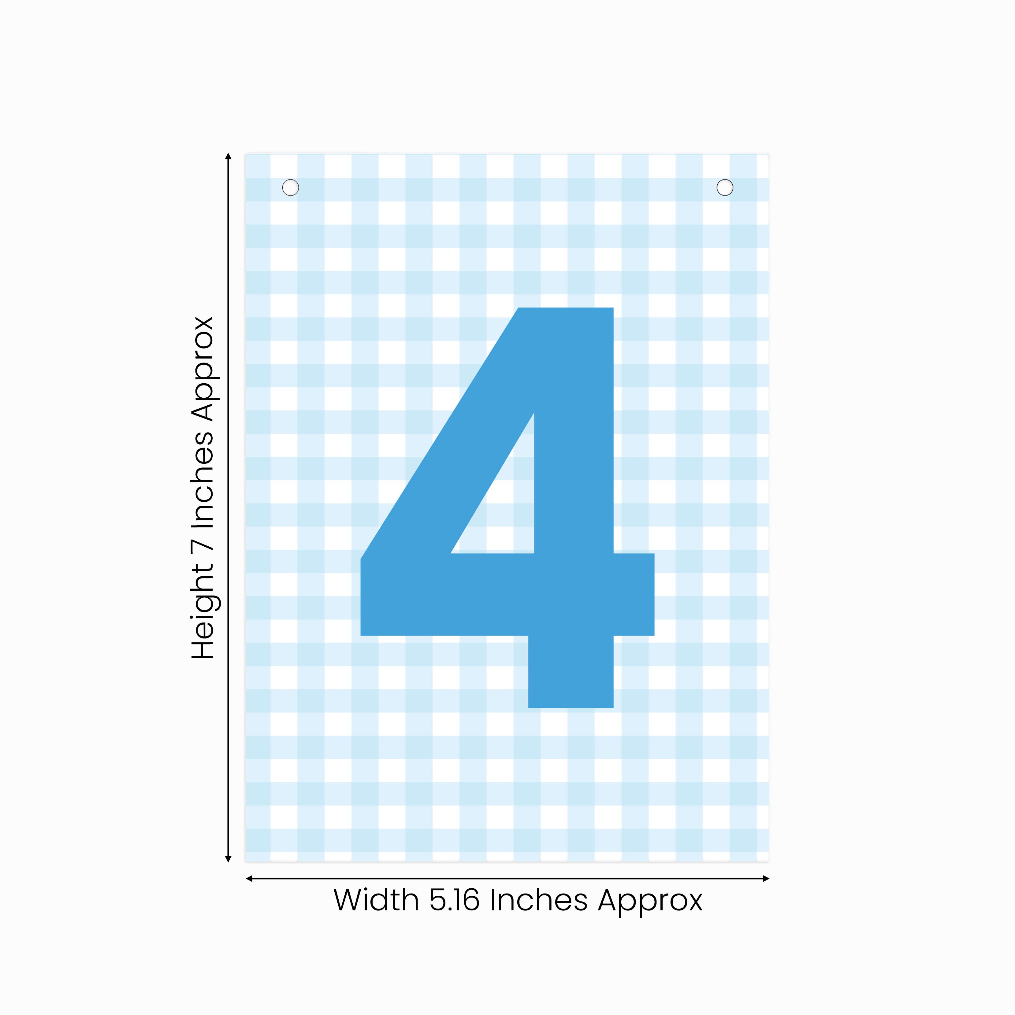 Make Your Own Banner Aqua Number 4 size 7 x 5.16inch 1pc IB