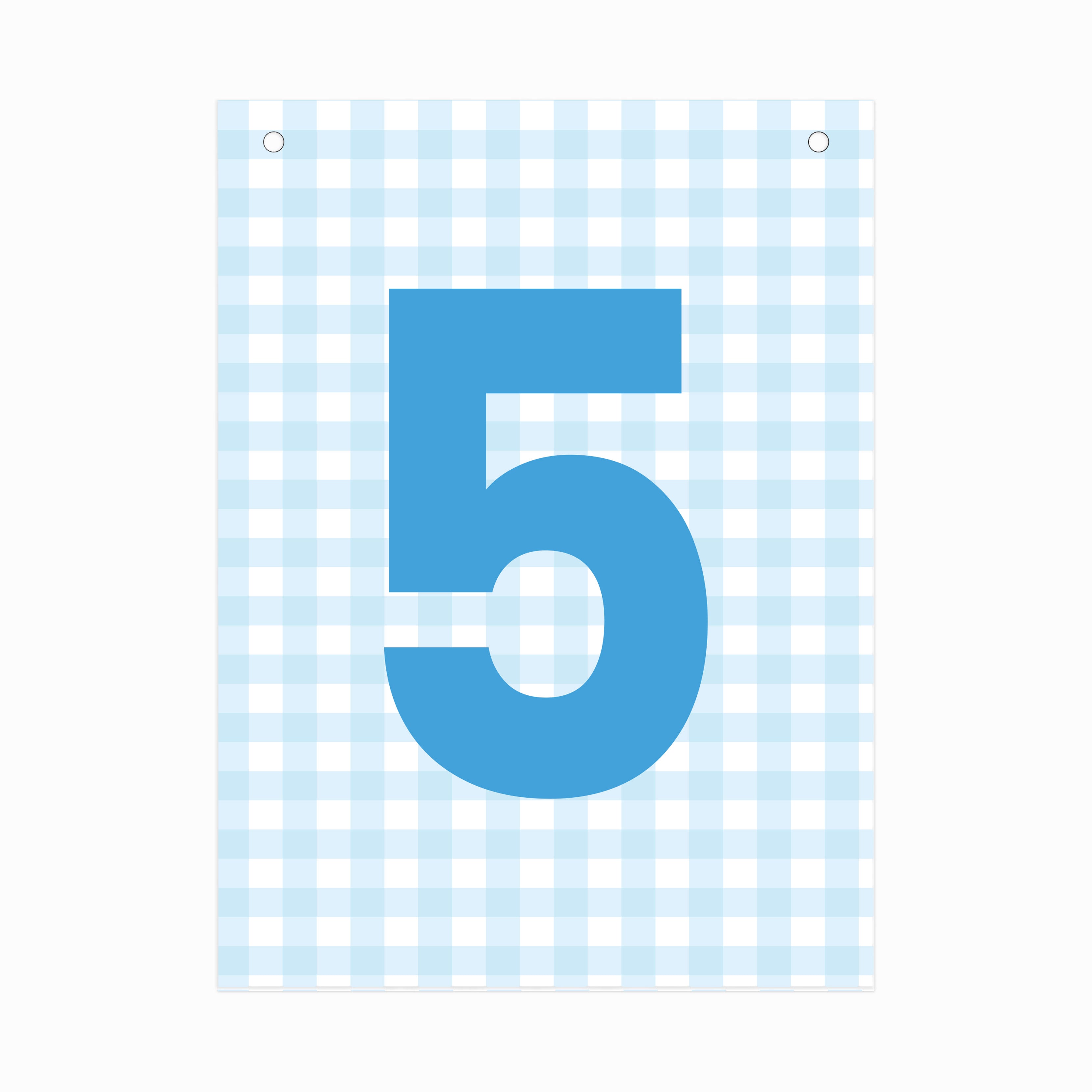 Make Your Own Banner Aqua Number 5 size 7 x 5.16inch 1pc IB