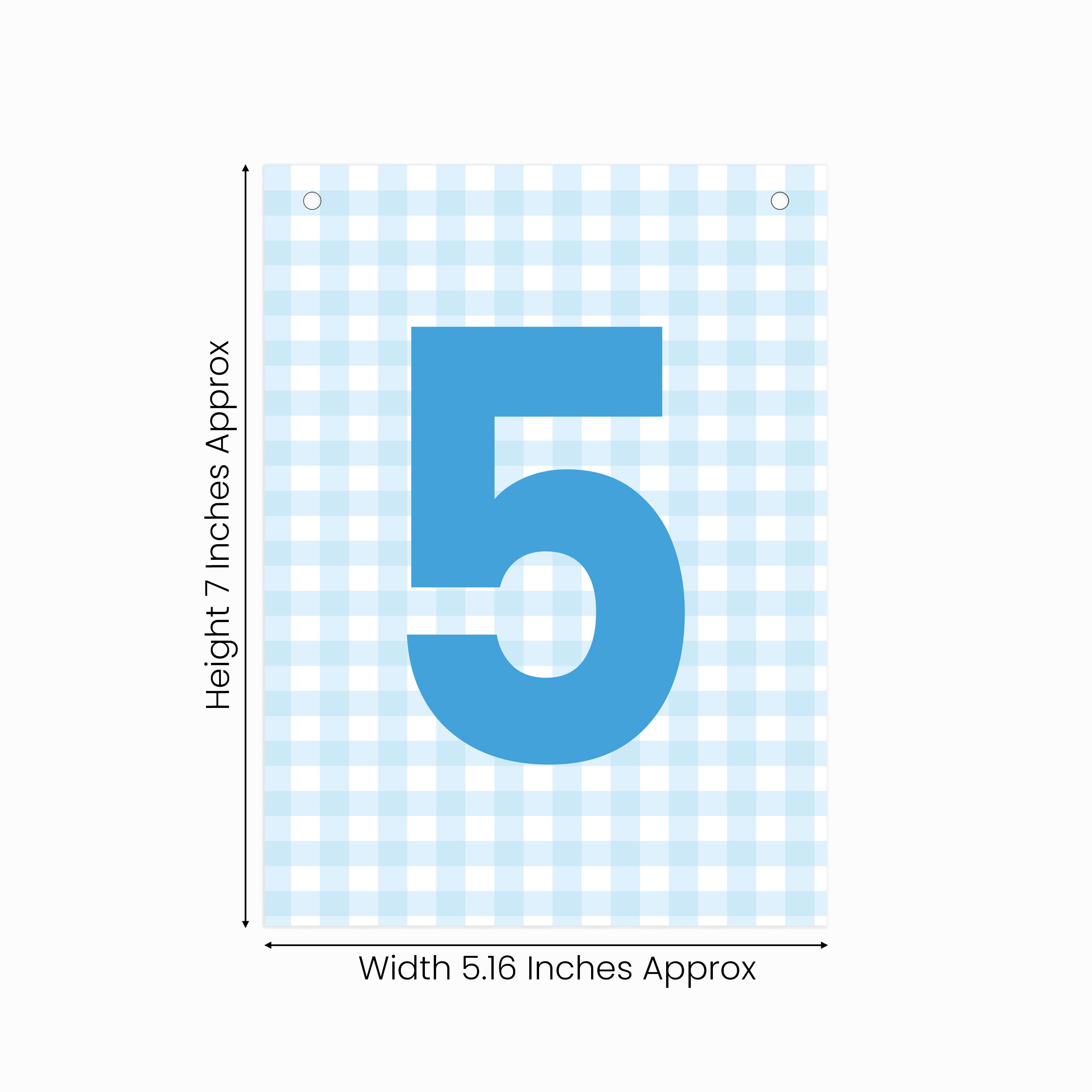 Make Your Own Banner Aqua Number 5 size 7 x 5.16inch 1pc IB