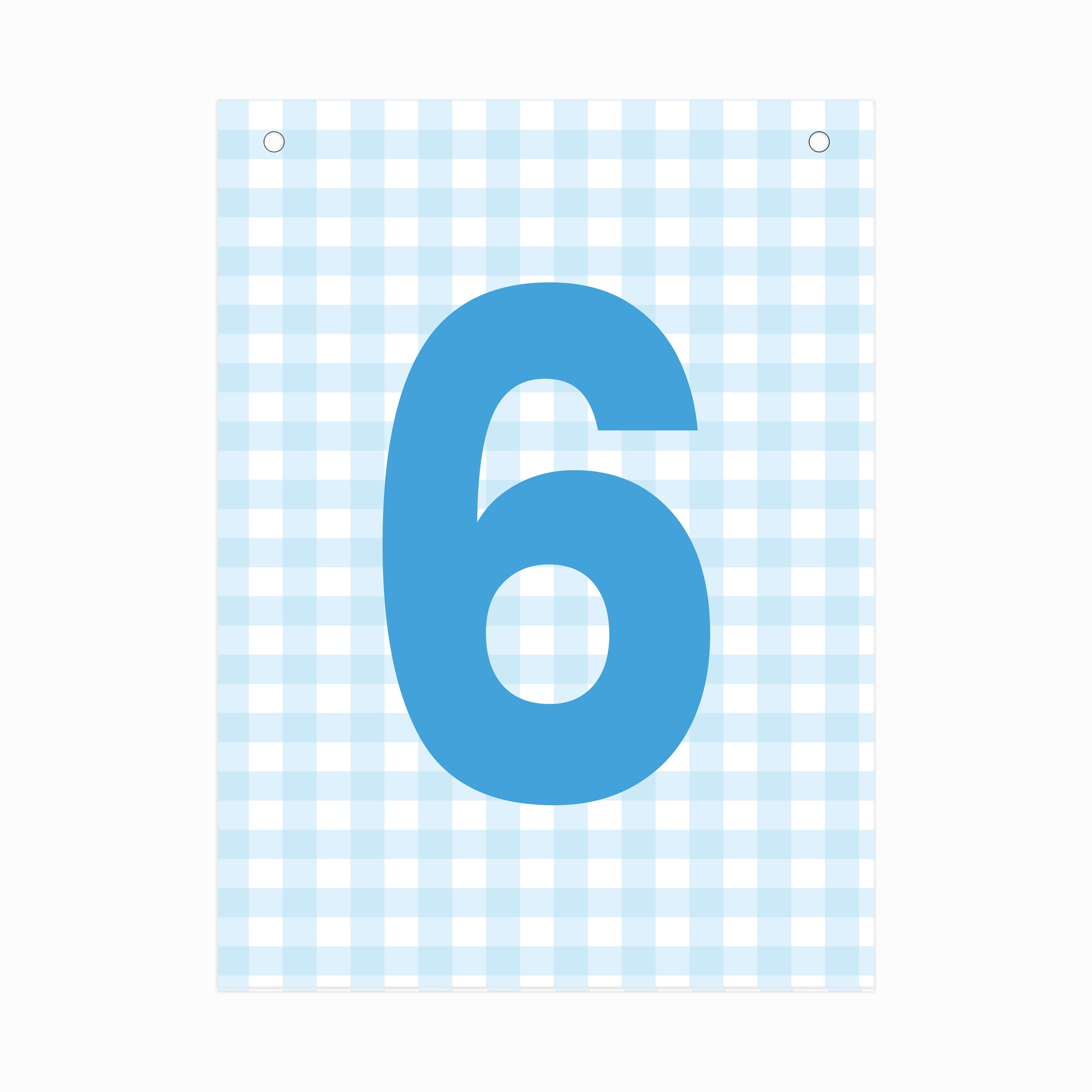 Make Your Own Banner Aqua Number 6 size 7 x 5.16inch 1pc IB