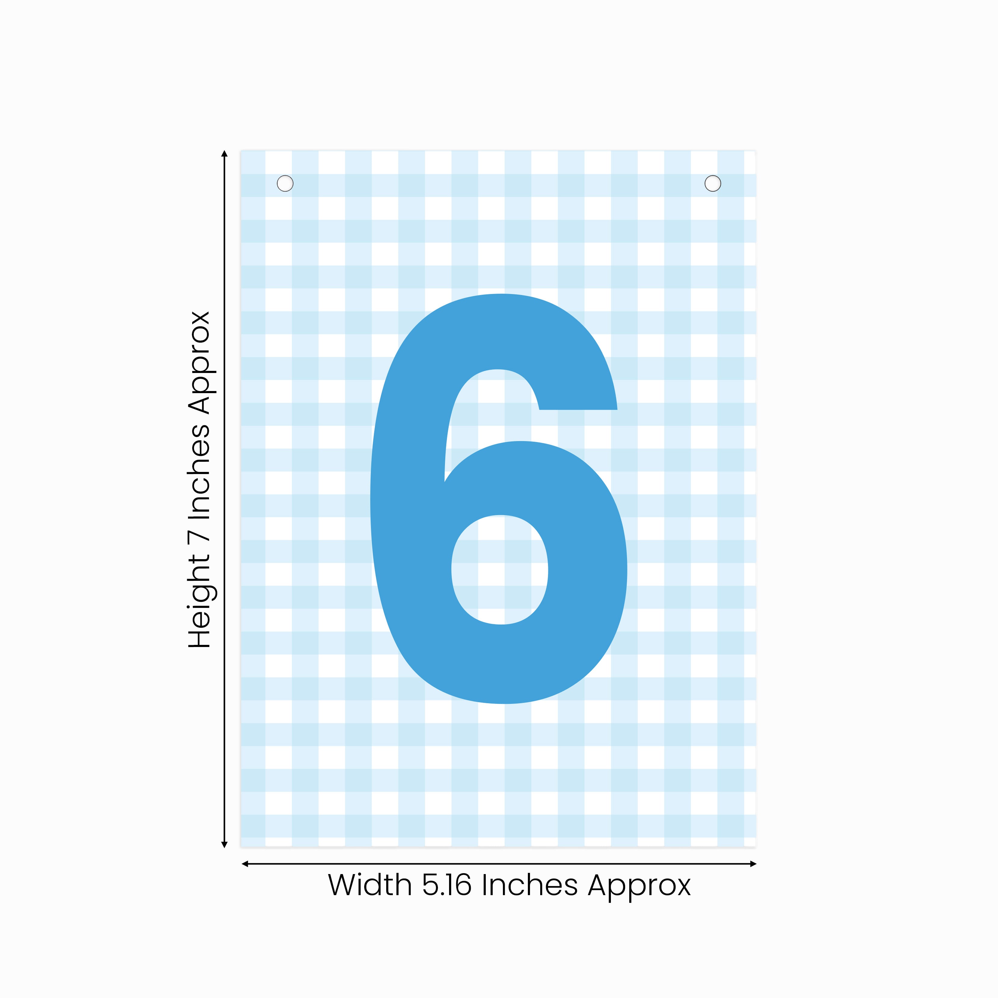 Make Your Own Banner Aqua Number 6 size 7 x 5.16inch 1pc IB