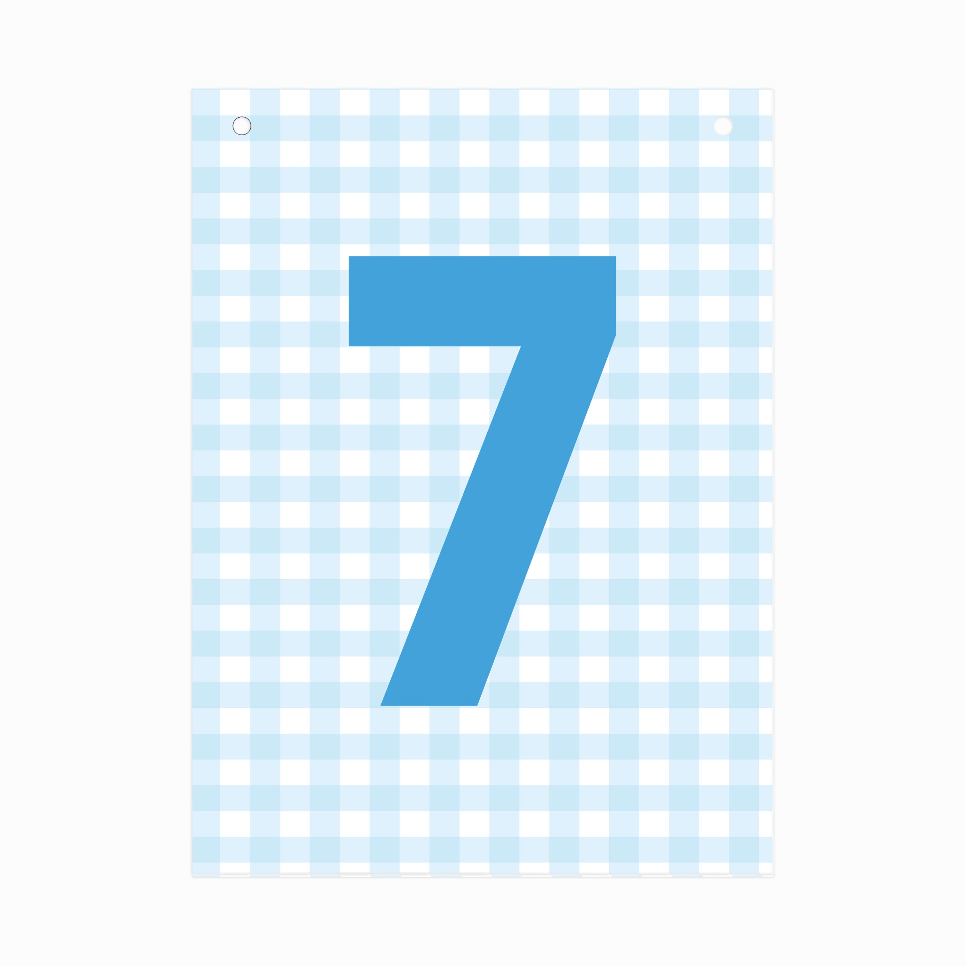 Make Your Own Banner Aqua Number 7 size 7 x 5.16inch 1pc IB