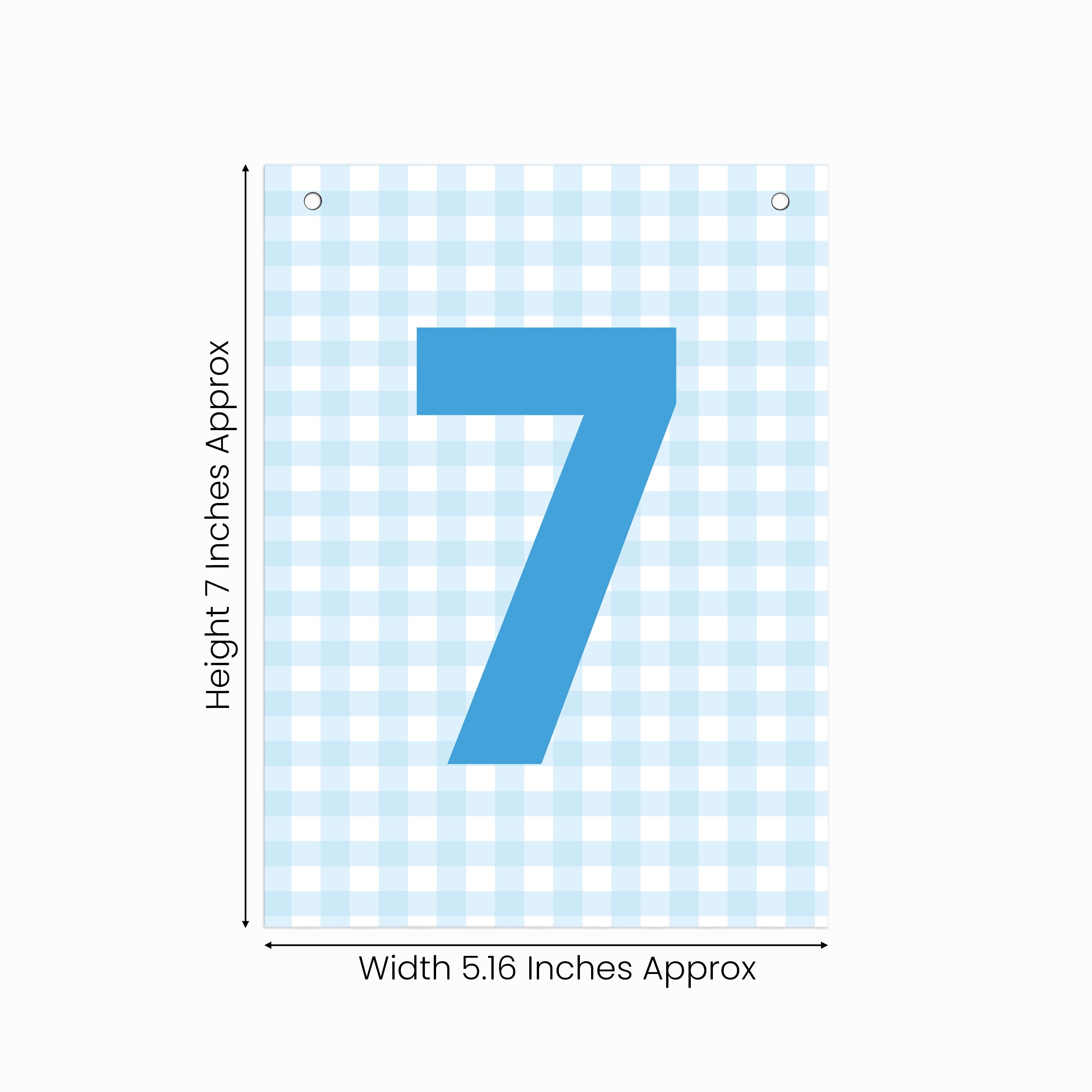 Make Your Own Banner Aqua Number 7 size 7 x 5.16inch 1pc IB