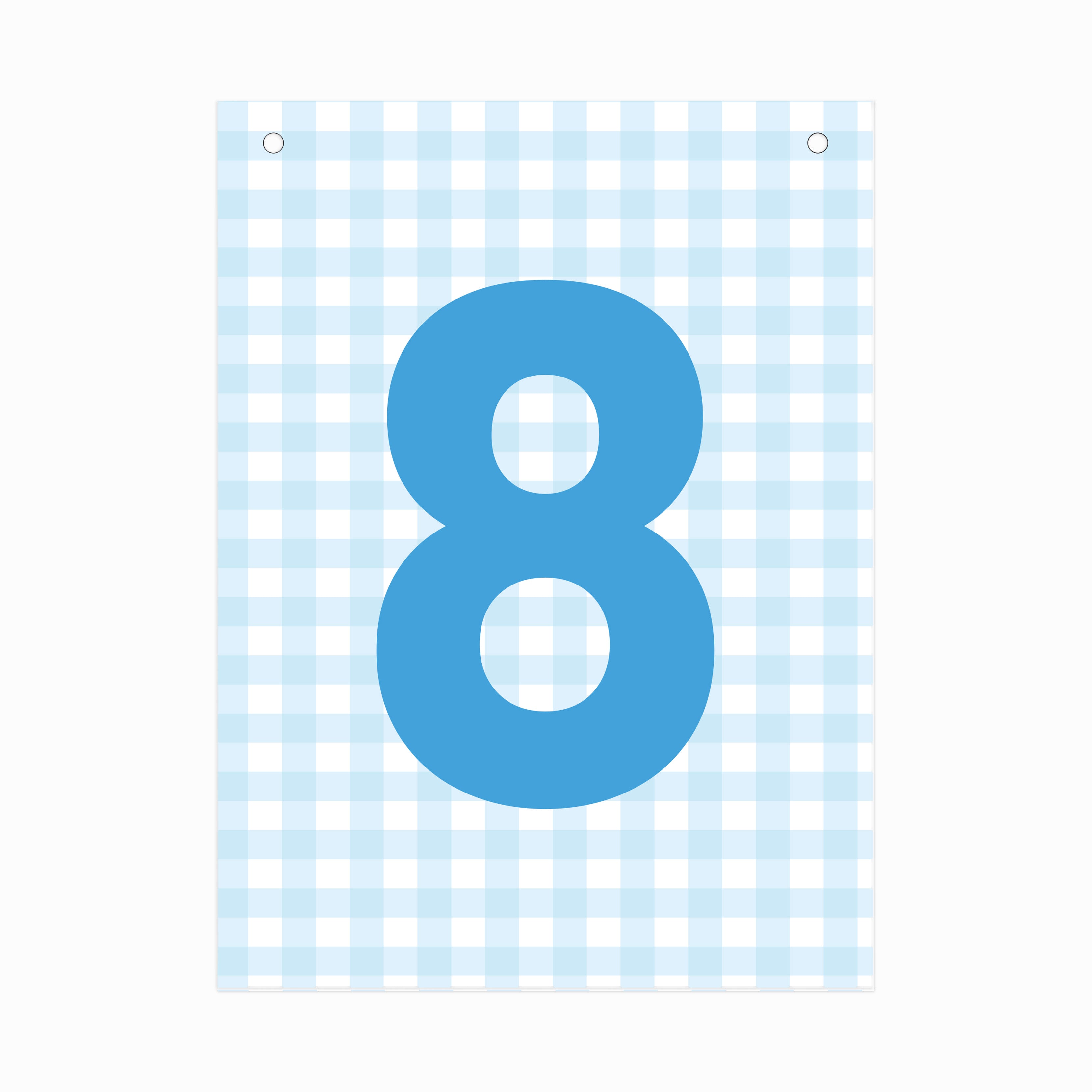 Make Your Own Banner Aqua Number 8 size 7 x 5.16inch 1pc IB