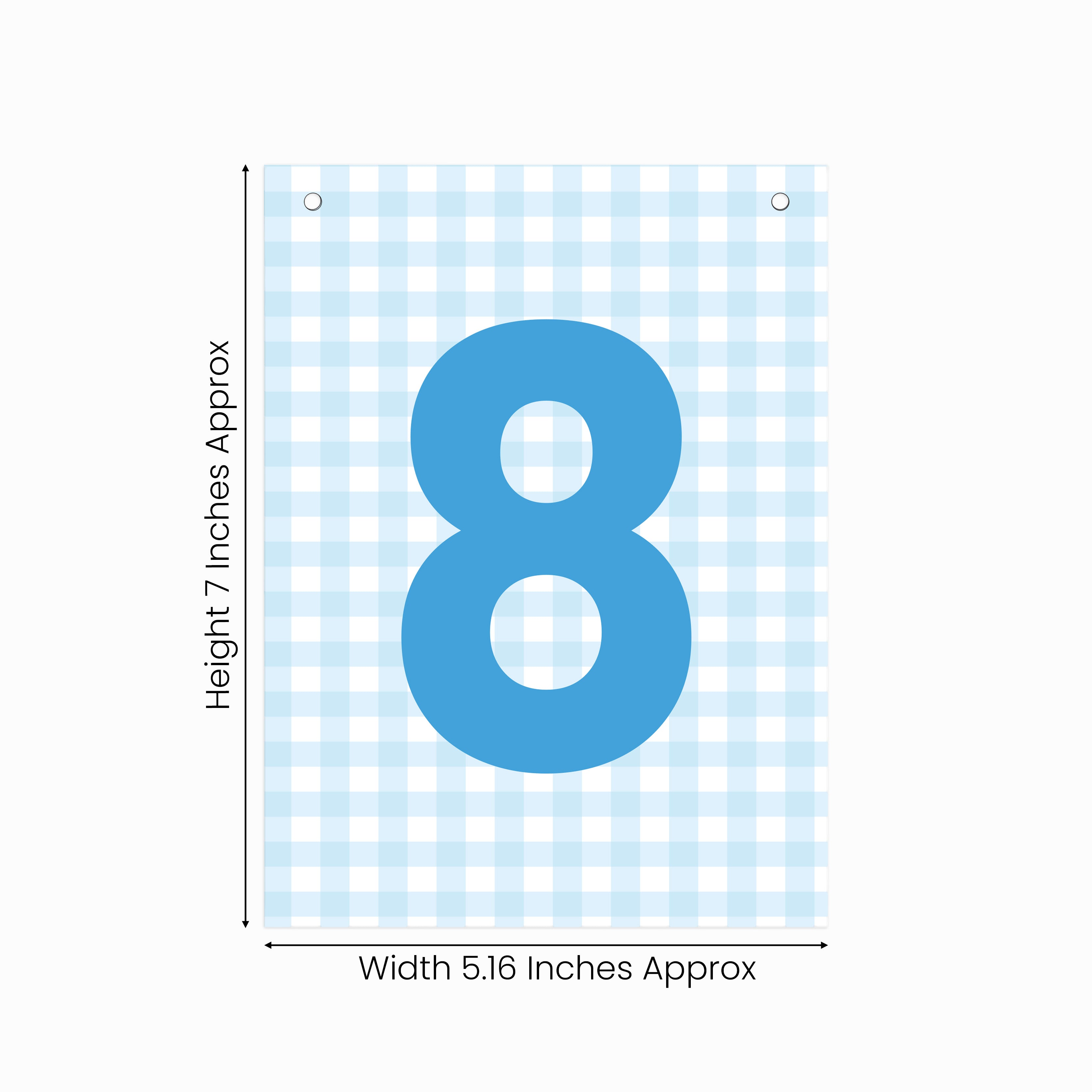 Make Your Own Banner Aqua Number 8 size 7 x 5.16inch 1pc IB