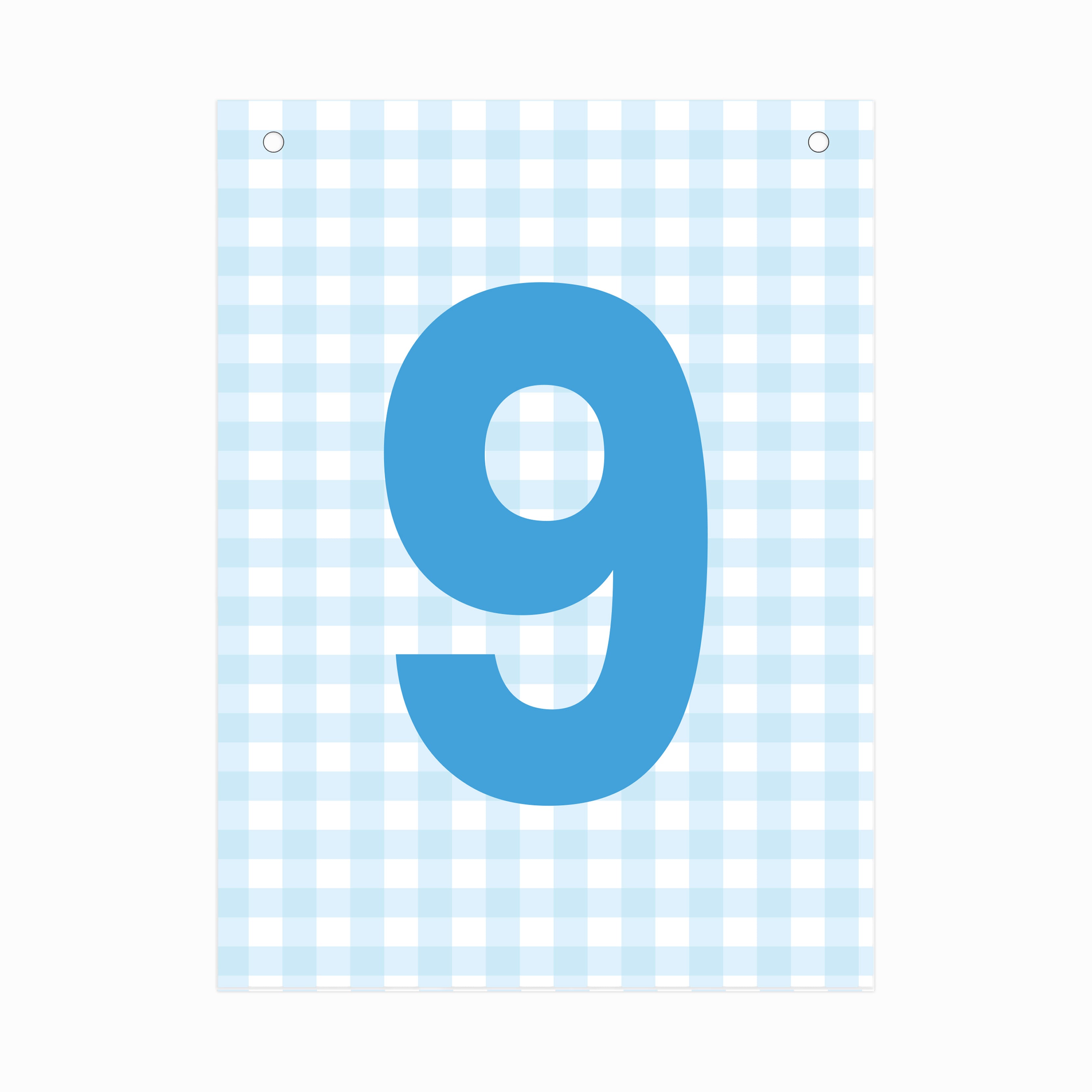 Make Your Own Banner Aqua Number 9 size 7 x 5.16inch 1pc IB