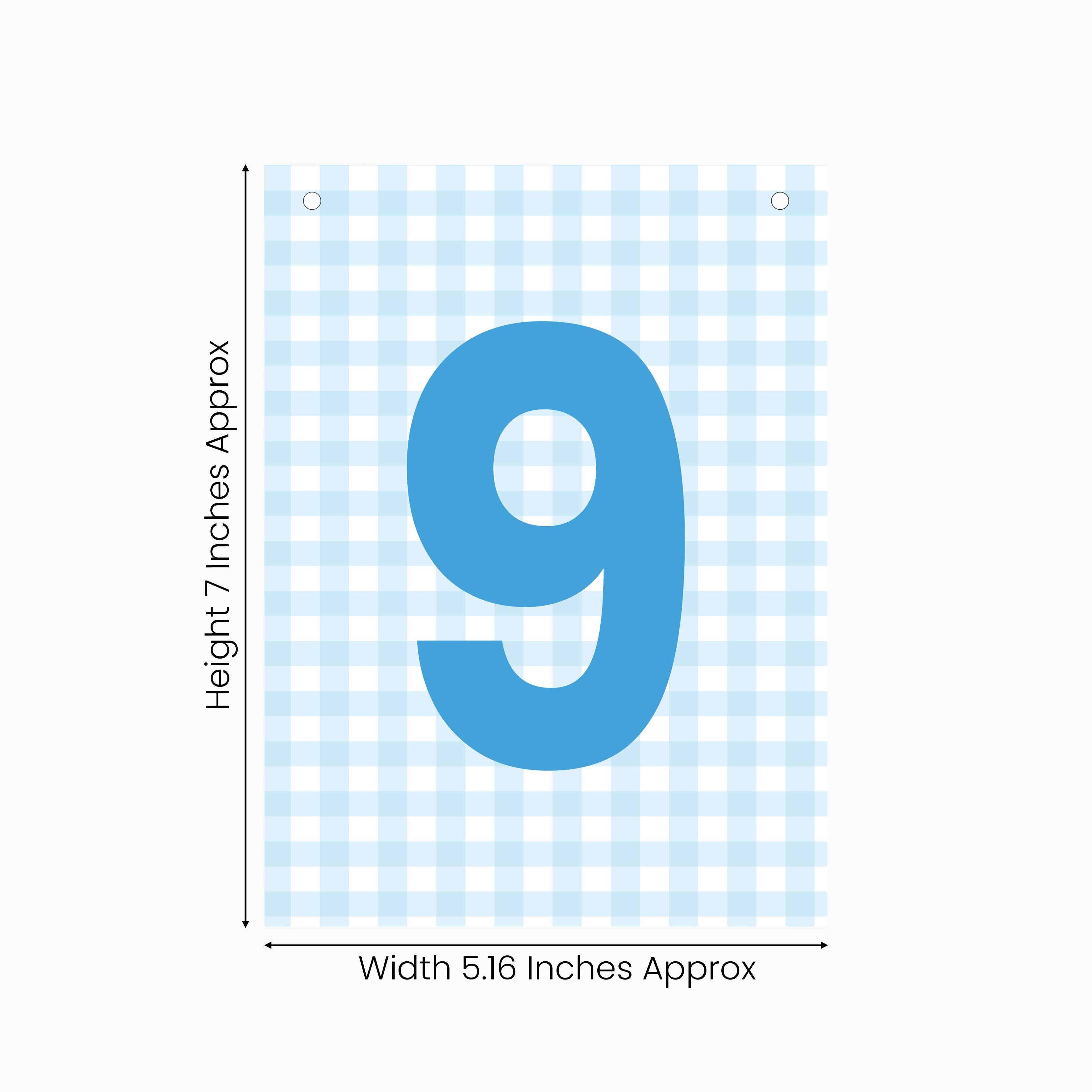 Make Your Own Banner Aqua Number 9 size 7 x 5.16inch 1pc IB