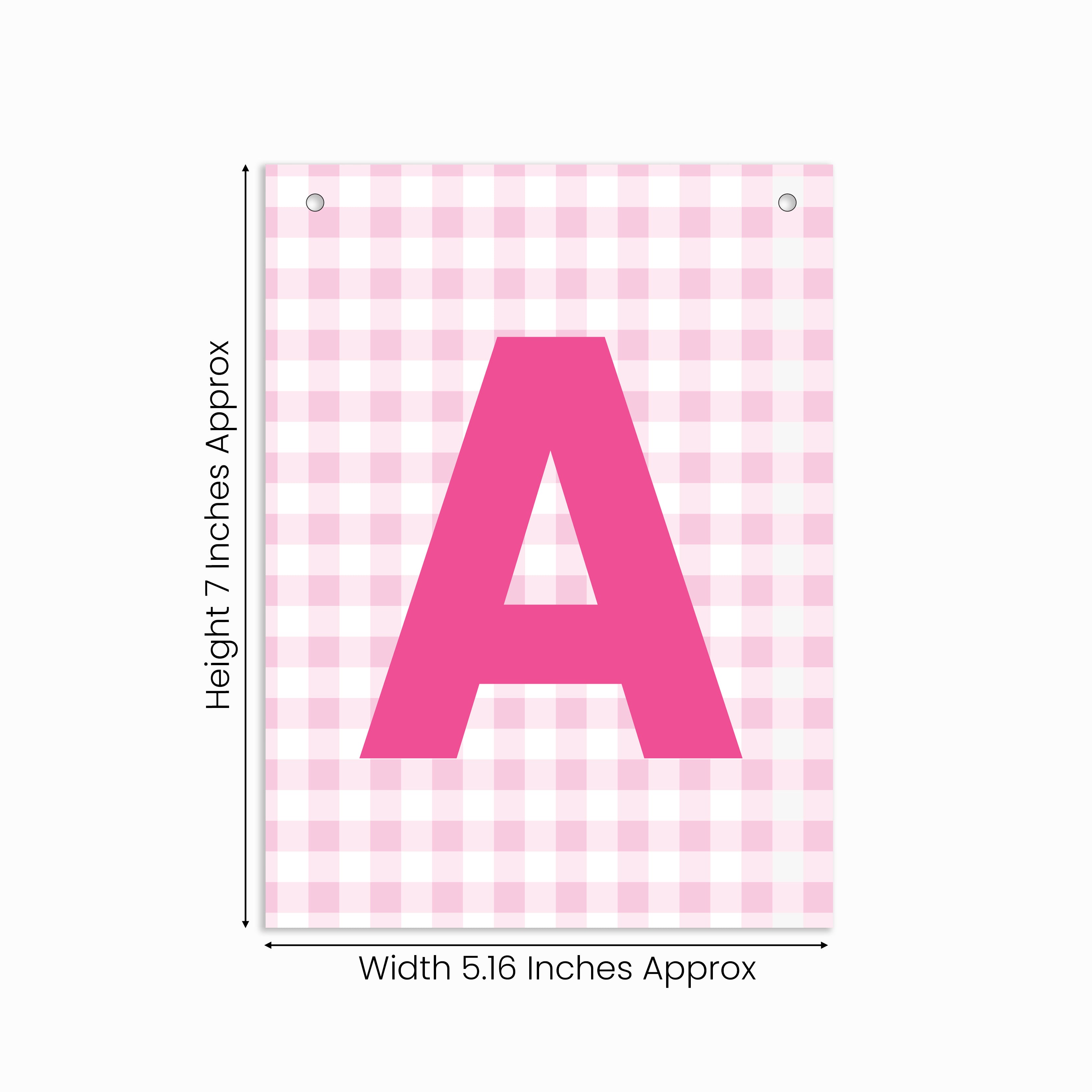 Make Your Own Banner Pink Alphabet A size 7 x 5.16inch 1pc IB