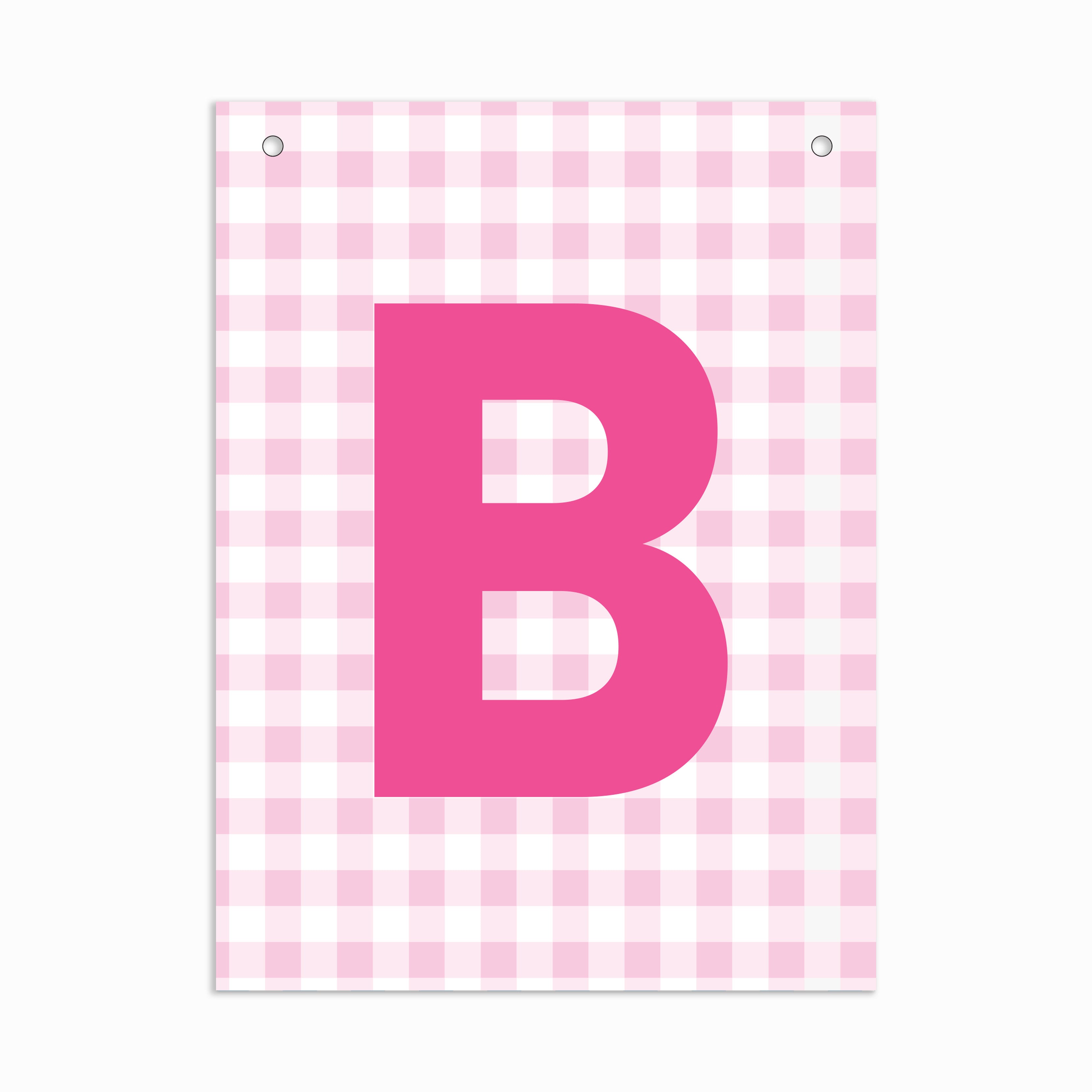 Make Your Own Banner Pink Alphabet B size 7 x 5.16inch 1pc IB