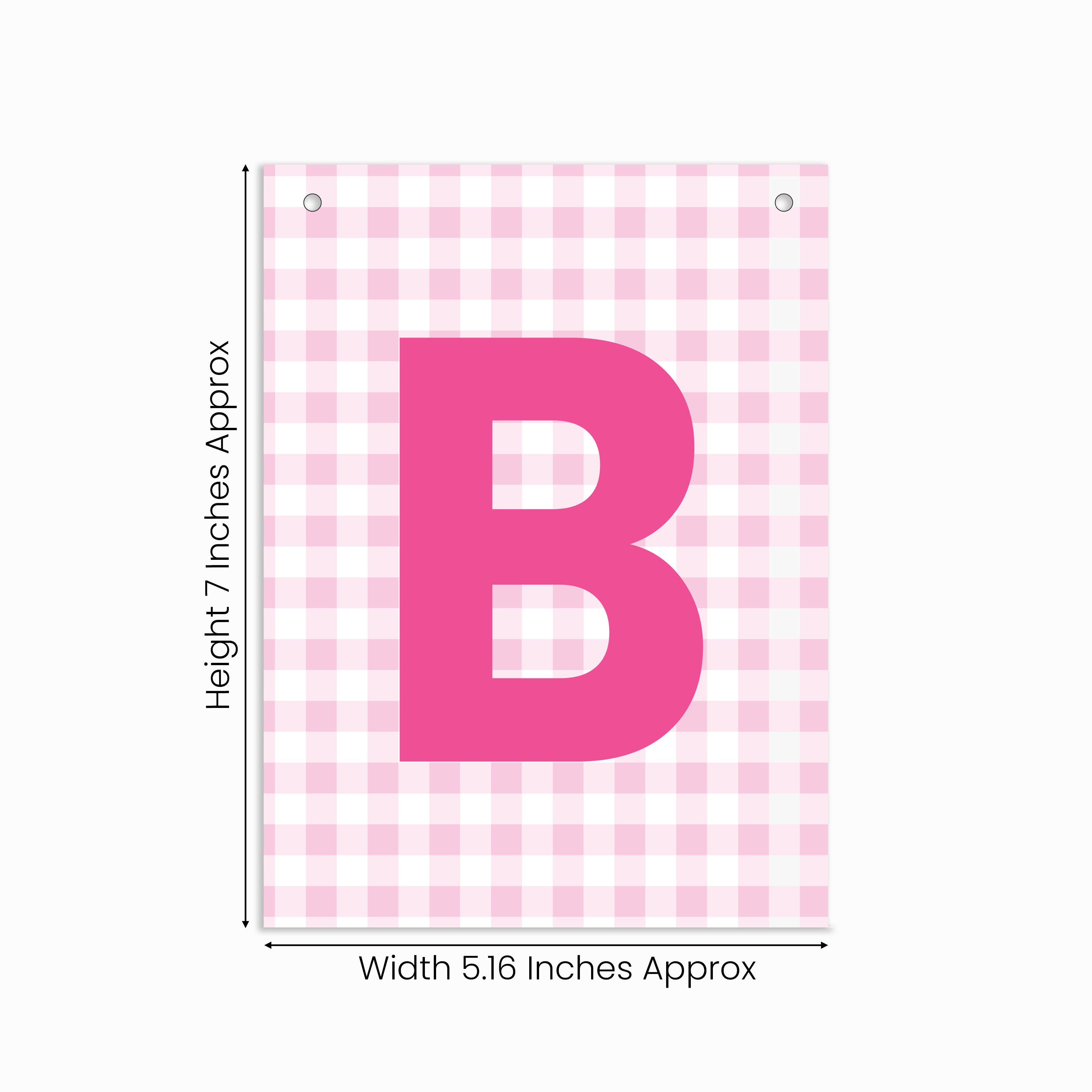 Make Your Own Banner Pink Alphabet B size 7 x 5.16inch 1pc IB