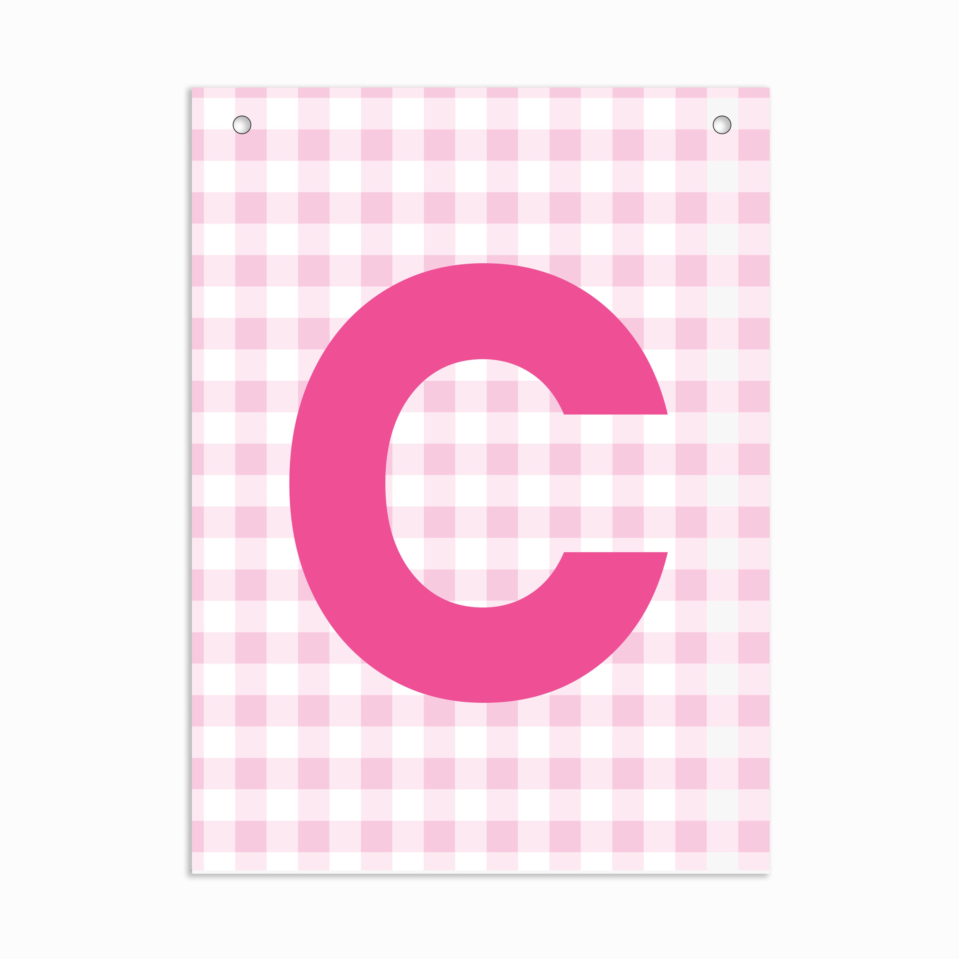 Make Your Own Banner Pink Alphabet C 7 x 5.16inch 1pc IB