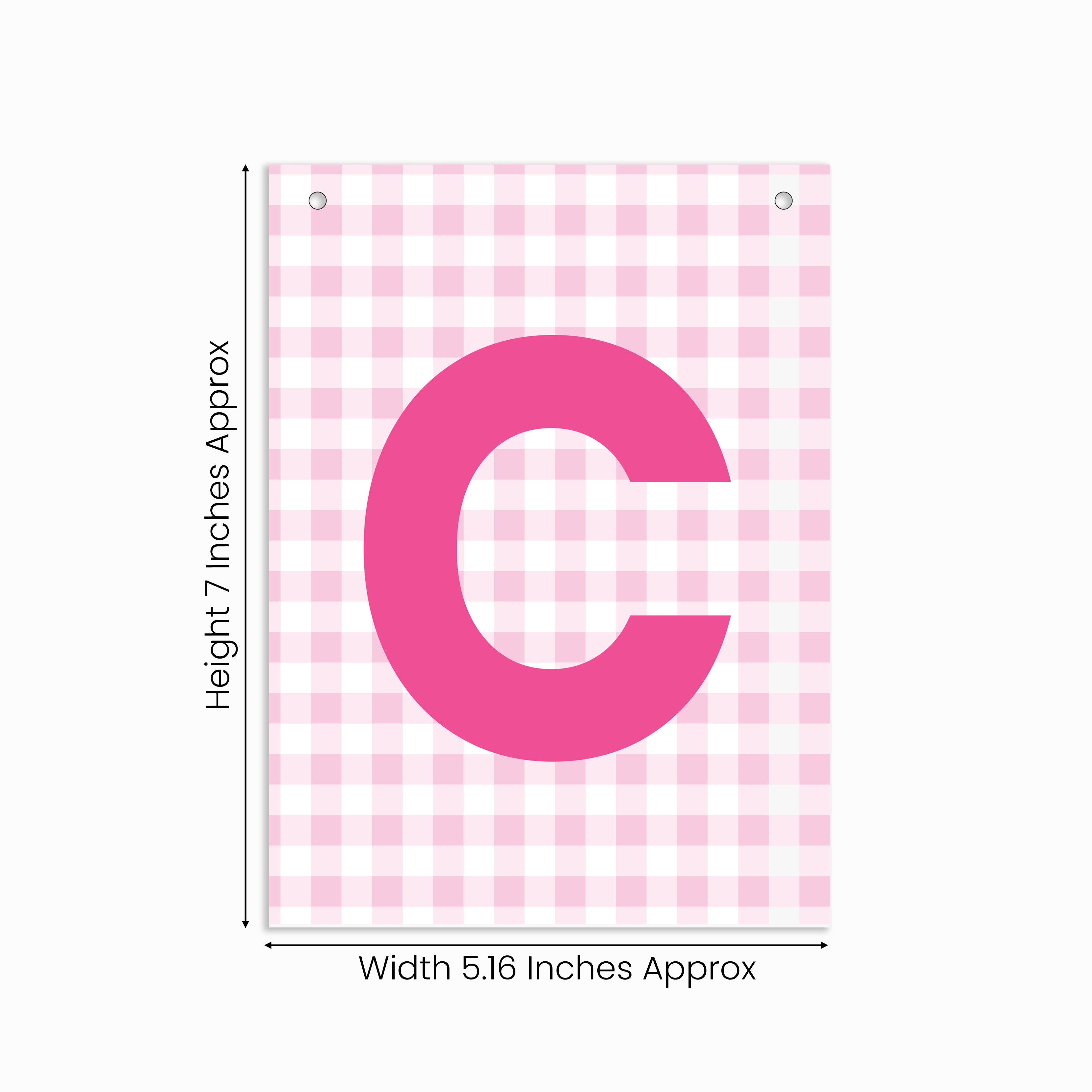 Make Your Own Banner Pink Alphabet C 7 x 5.16inch 1pc IB
