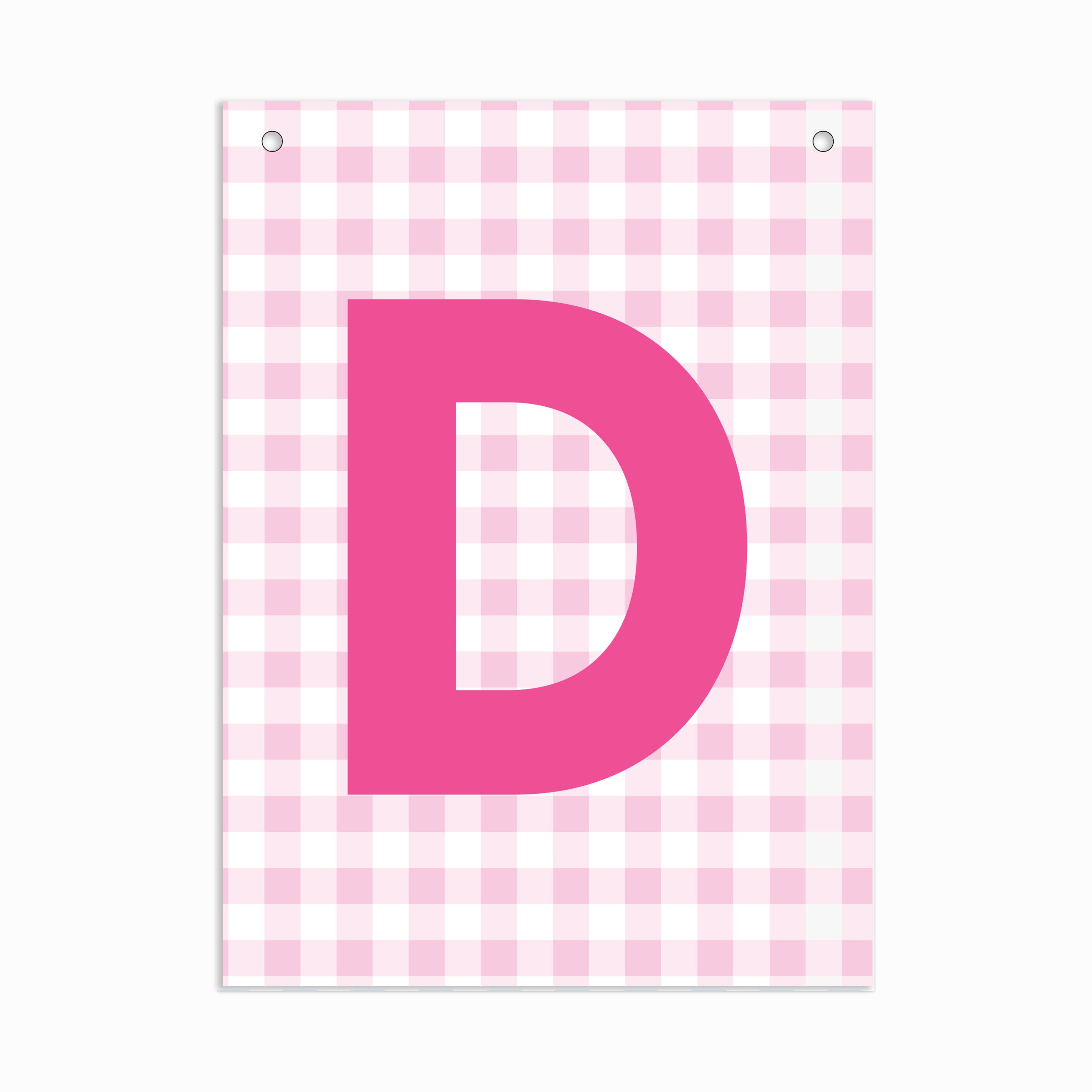 Make Your Own Banner Pink Alphabet D 7 x 5.16inch 1pc IB