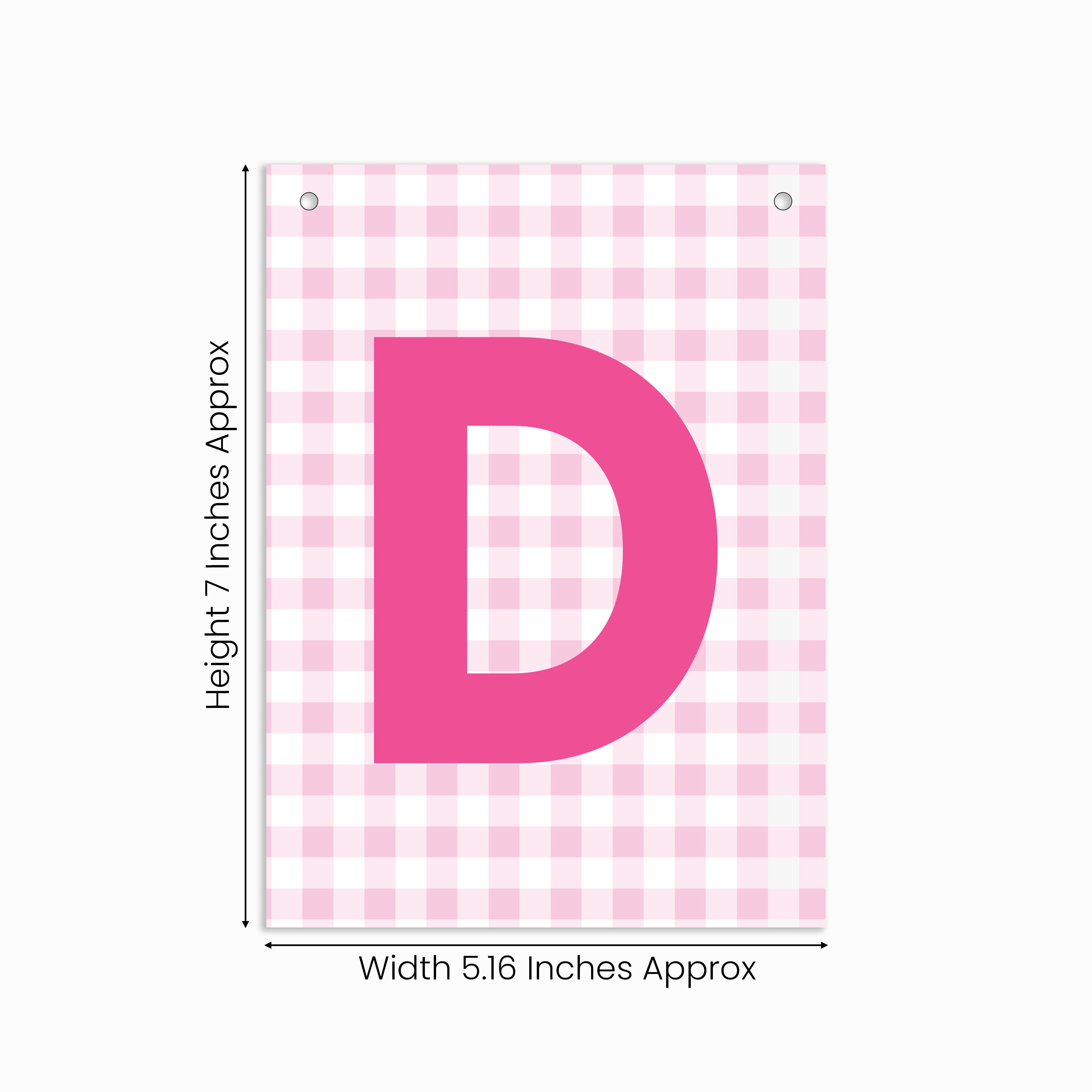 Make Your Own Banner Pink Alphabet D 7 x 5.16inch 1pc IB