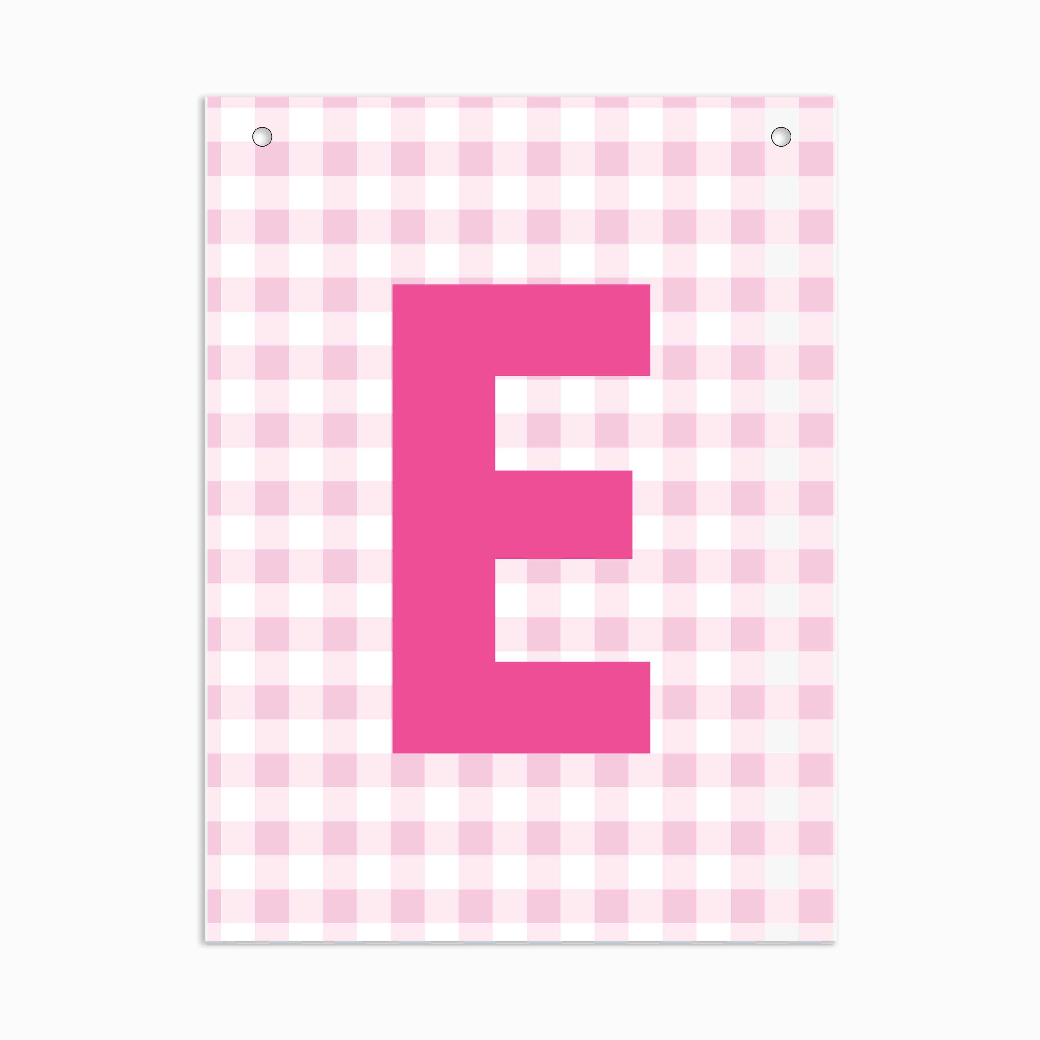 Make Your Own Banner Pink Alphabet E 7 x 5.16inch 1pc IB