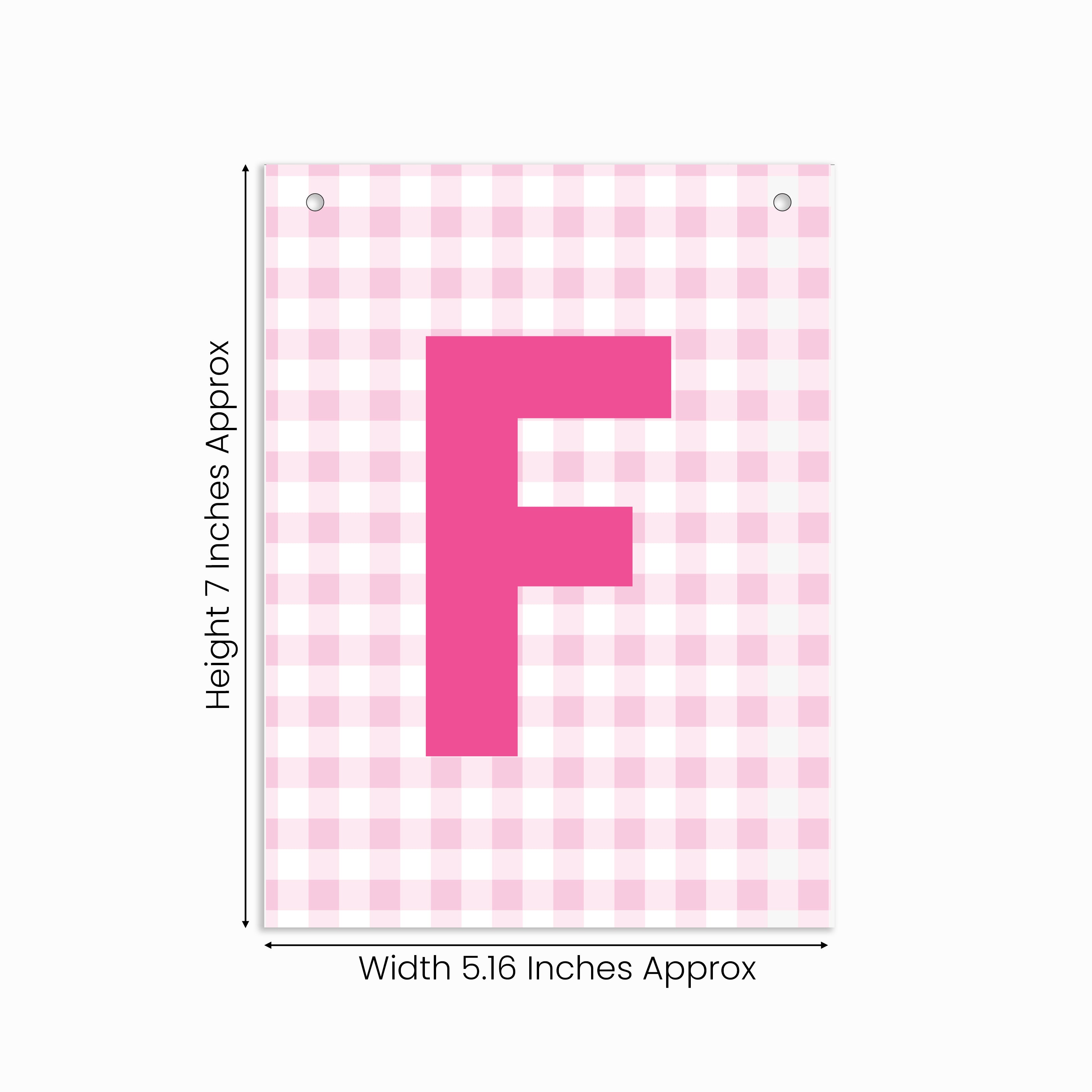 Make Your Own Banner Pink Alphabet F size 7 x 5.16inch 1pc IB