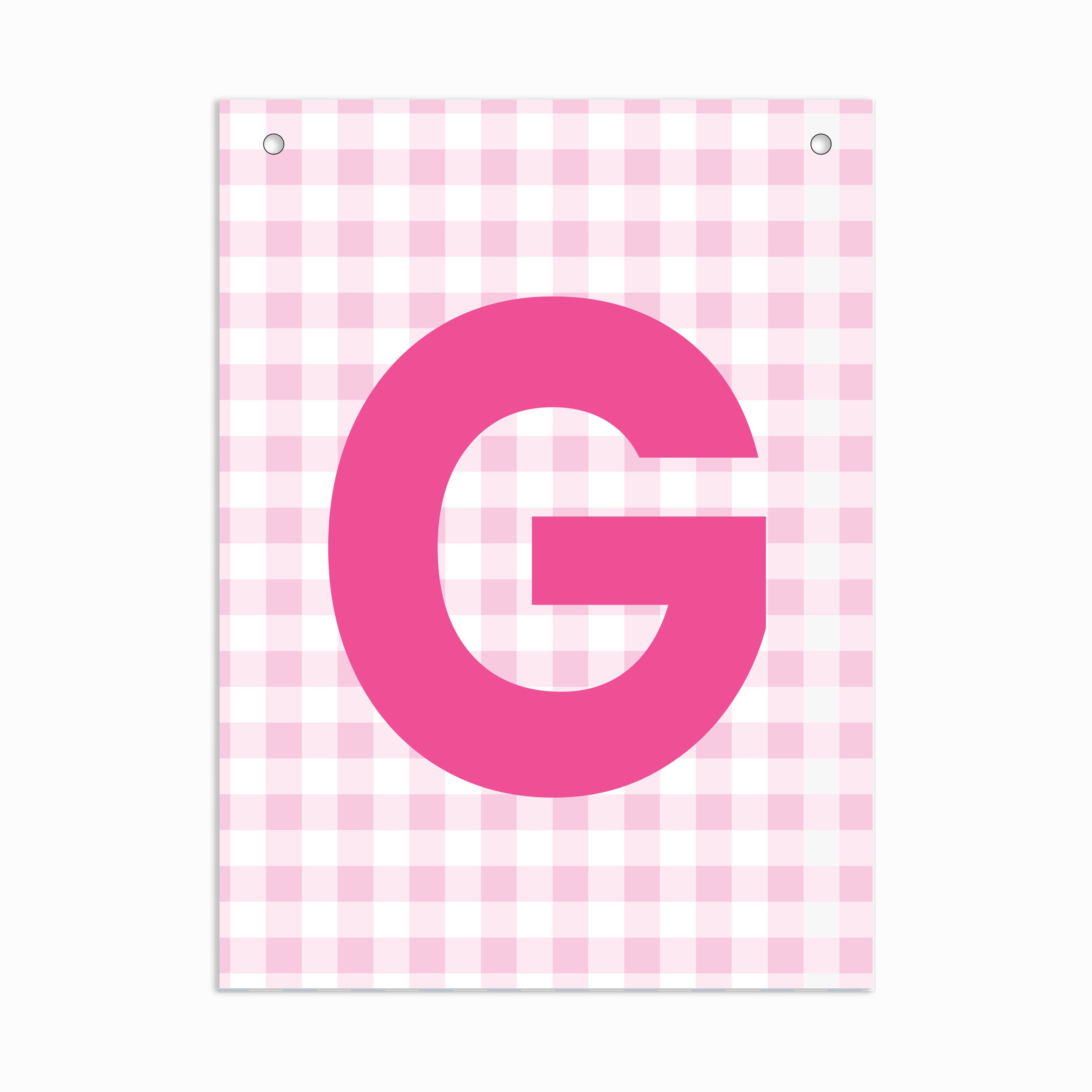 Make Your Own Banner Pink Alphabet G size 7 x 5.16inch 1pc IB