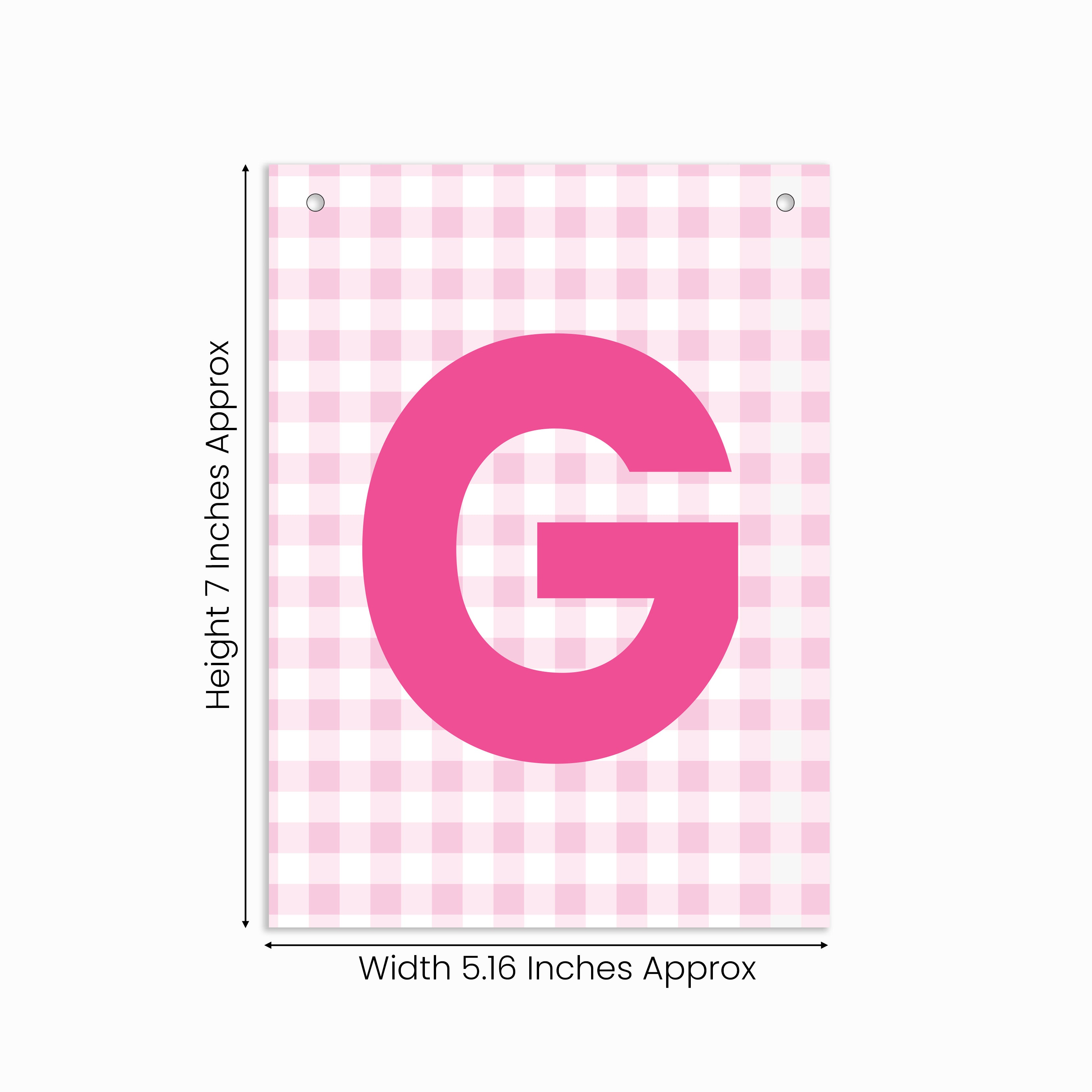 Make Your Own Banner Pink Alphabet G size 7 x 5.16inch 1pc IB