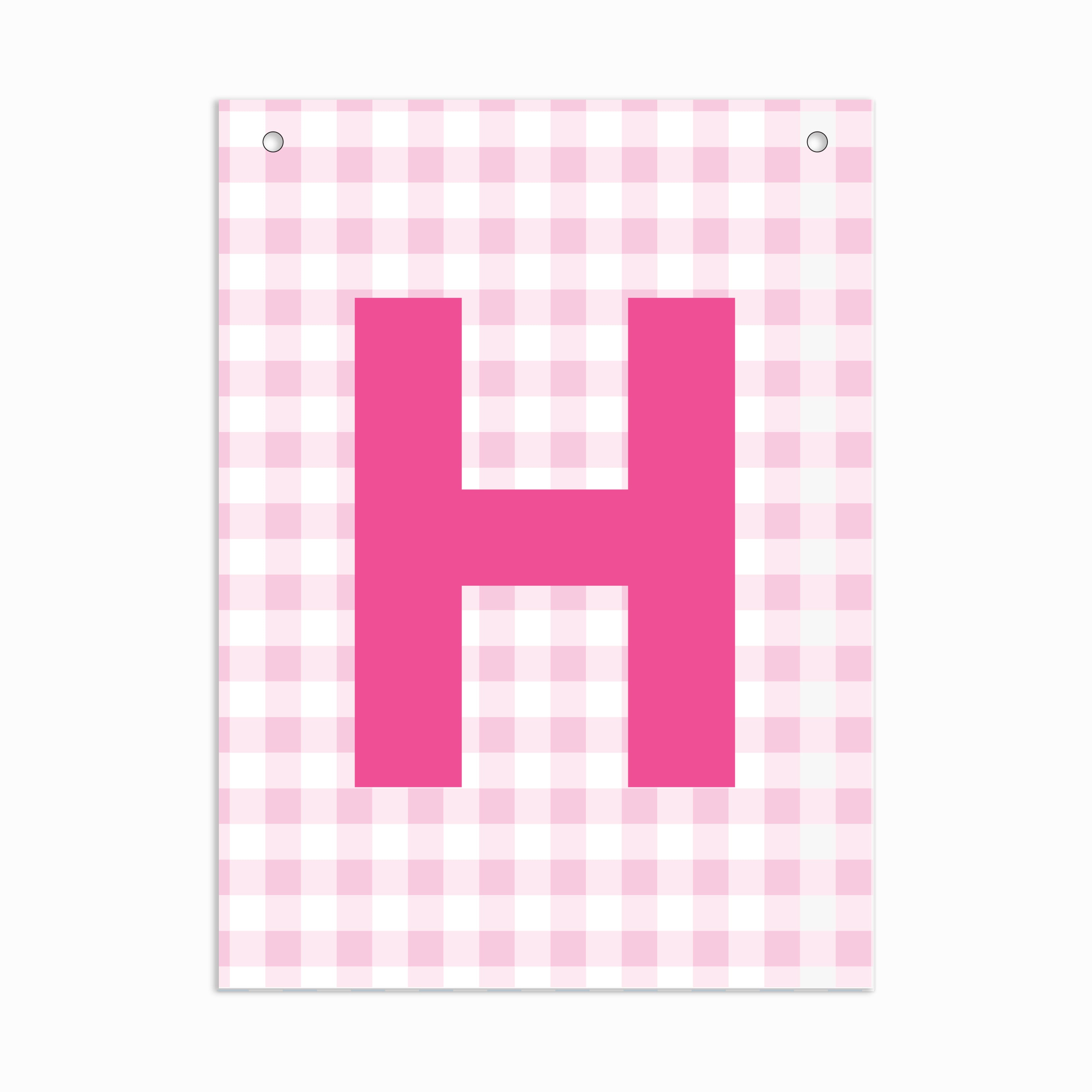 Make Your Own Banner Pink Alphabet H 7 x 5.16inch 1pc IB
