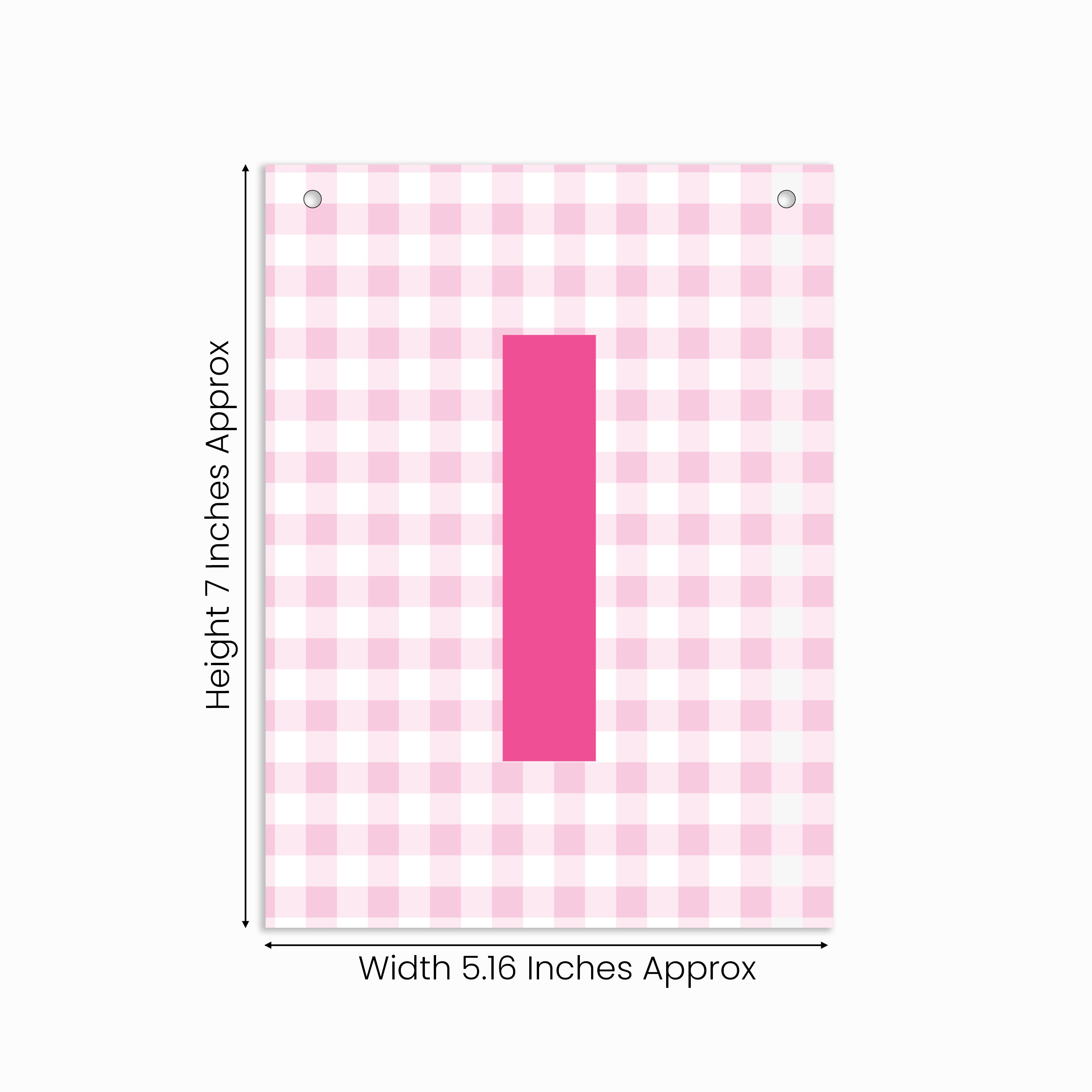 Make Your Own Banner Pink Alphabet I size 7 x 5.16inch 1pc IB