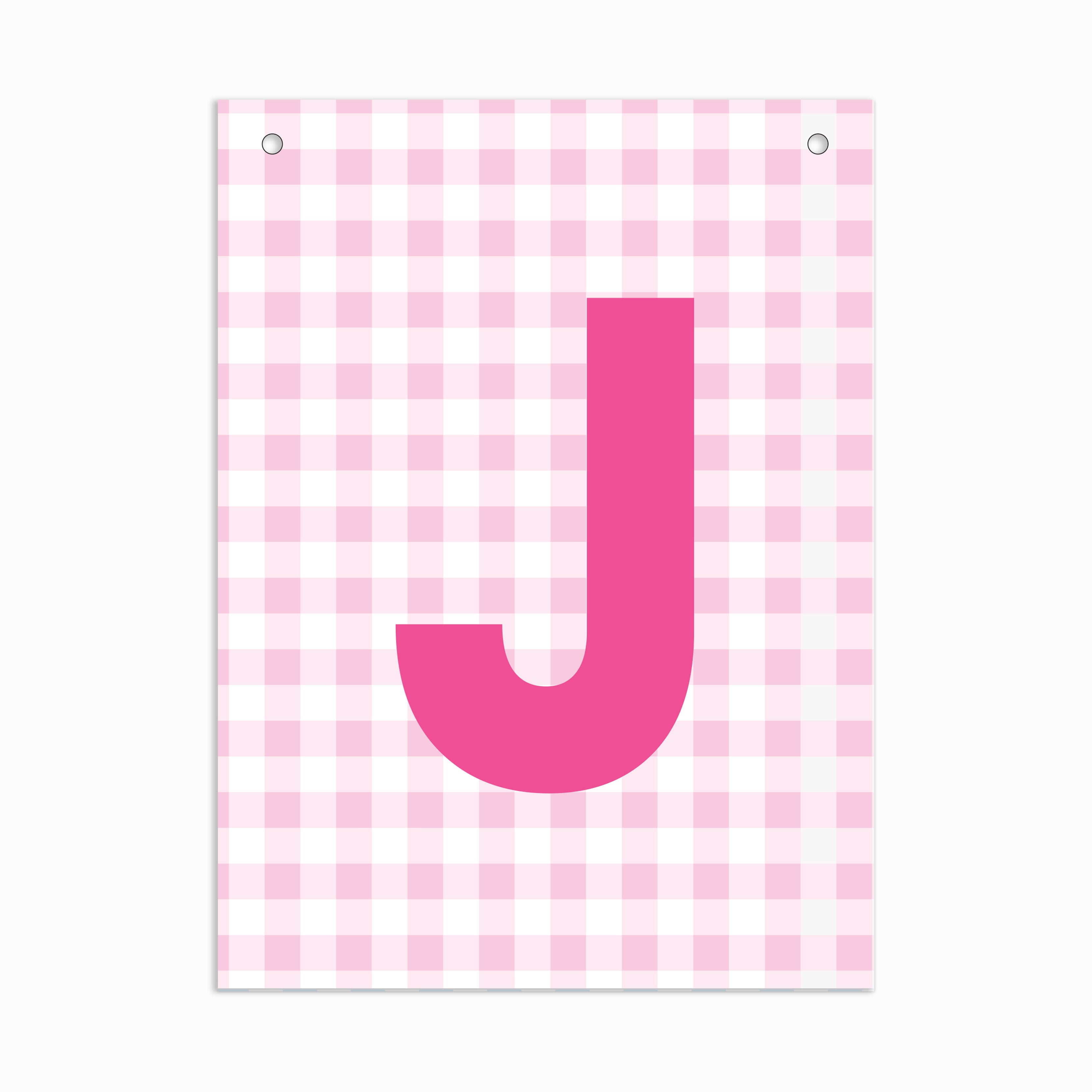 Make Your Own Banner Pink Alphabet J 7 x 5.16inch 1pc IB