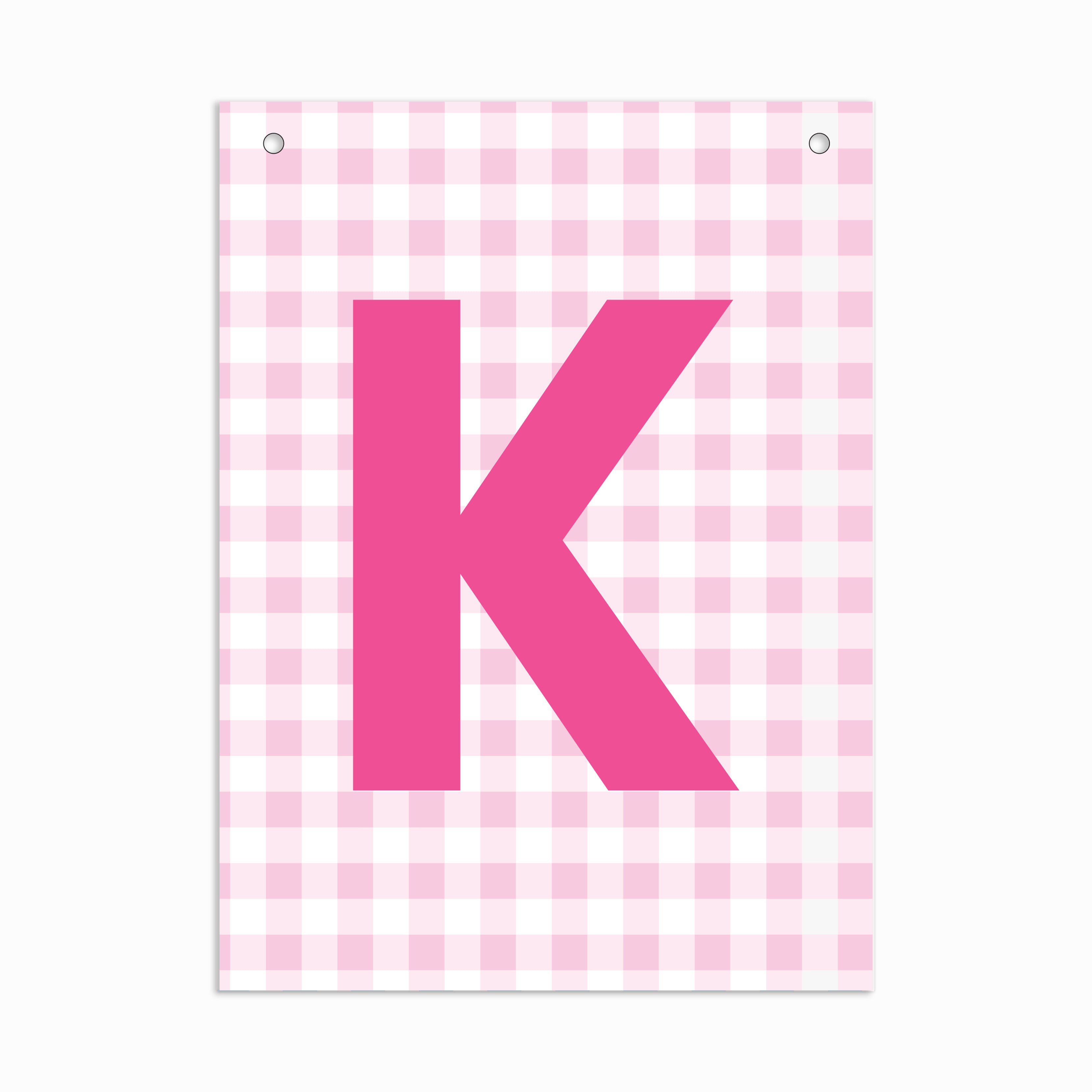 Make Your Own Banner Pink Alphabet K size 7 x 5.16inch 1pc IB