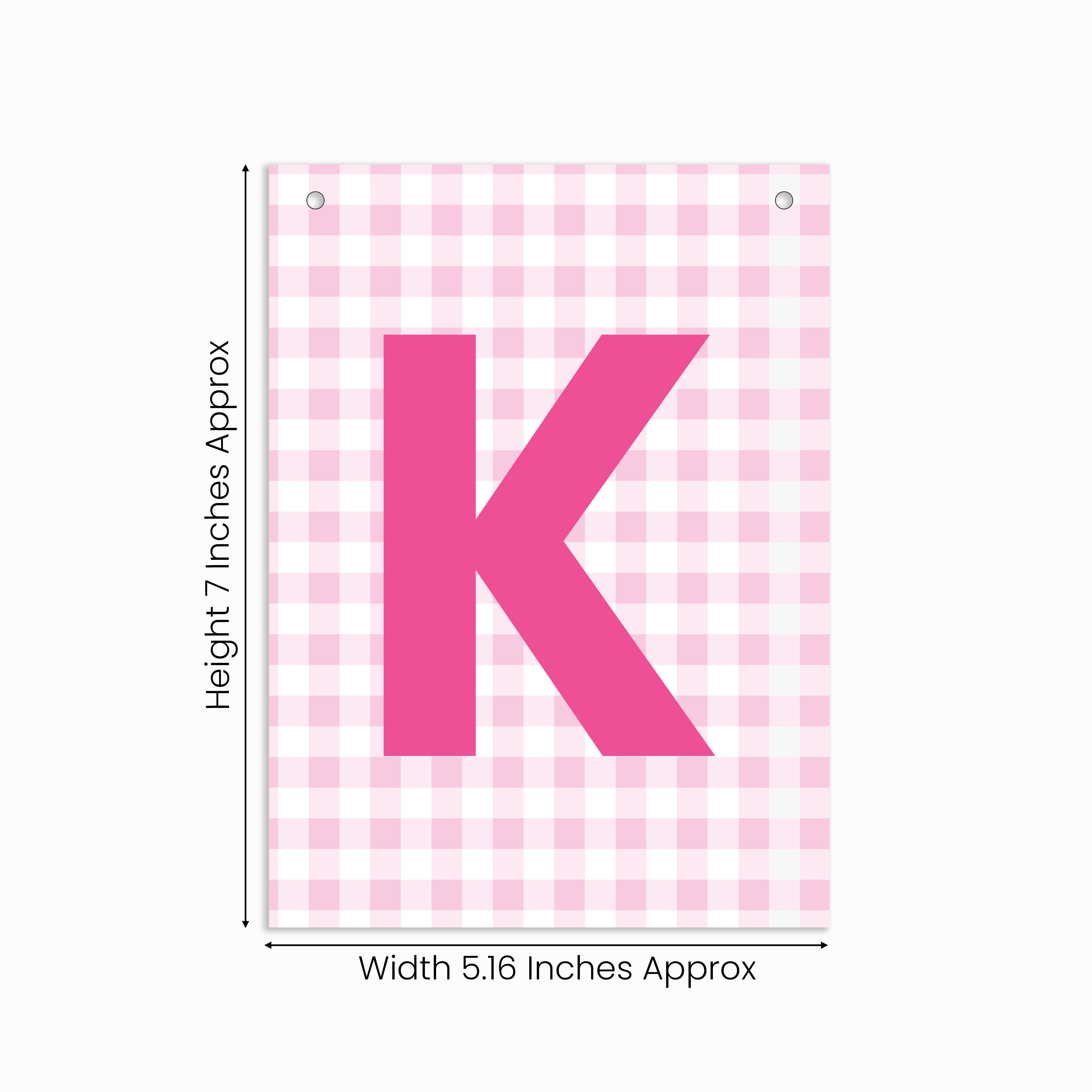 Make Your Own Banner Pink Alphabet K size 7 x 5.16inch 1pc IB