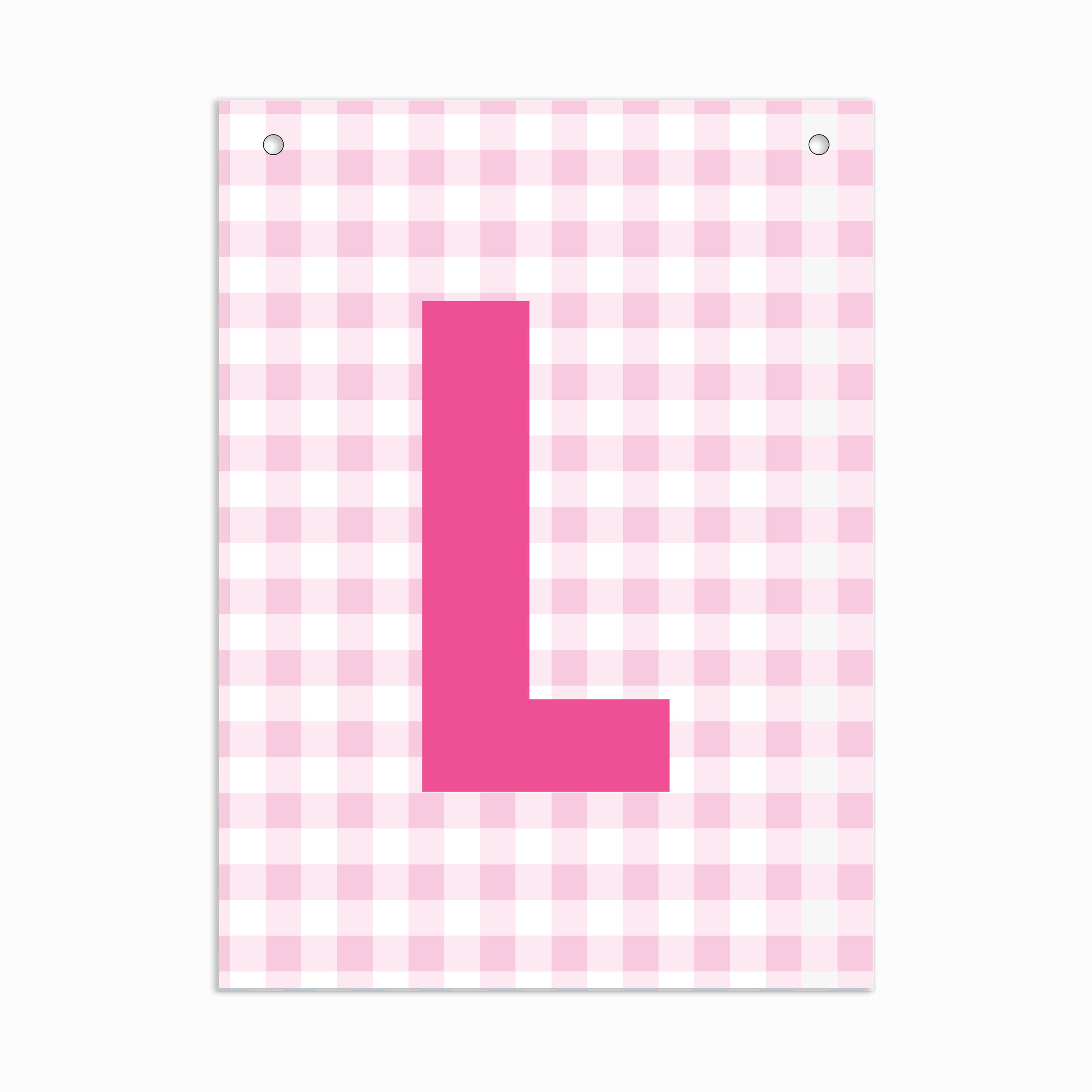 Make Your Own Banner Pink Alphabet L size 7 x 5.16inch 1pc IB