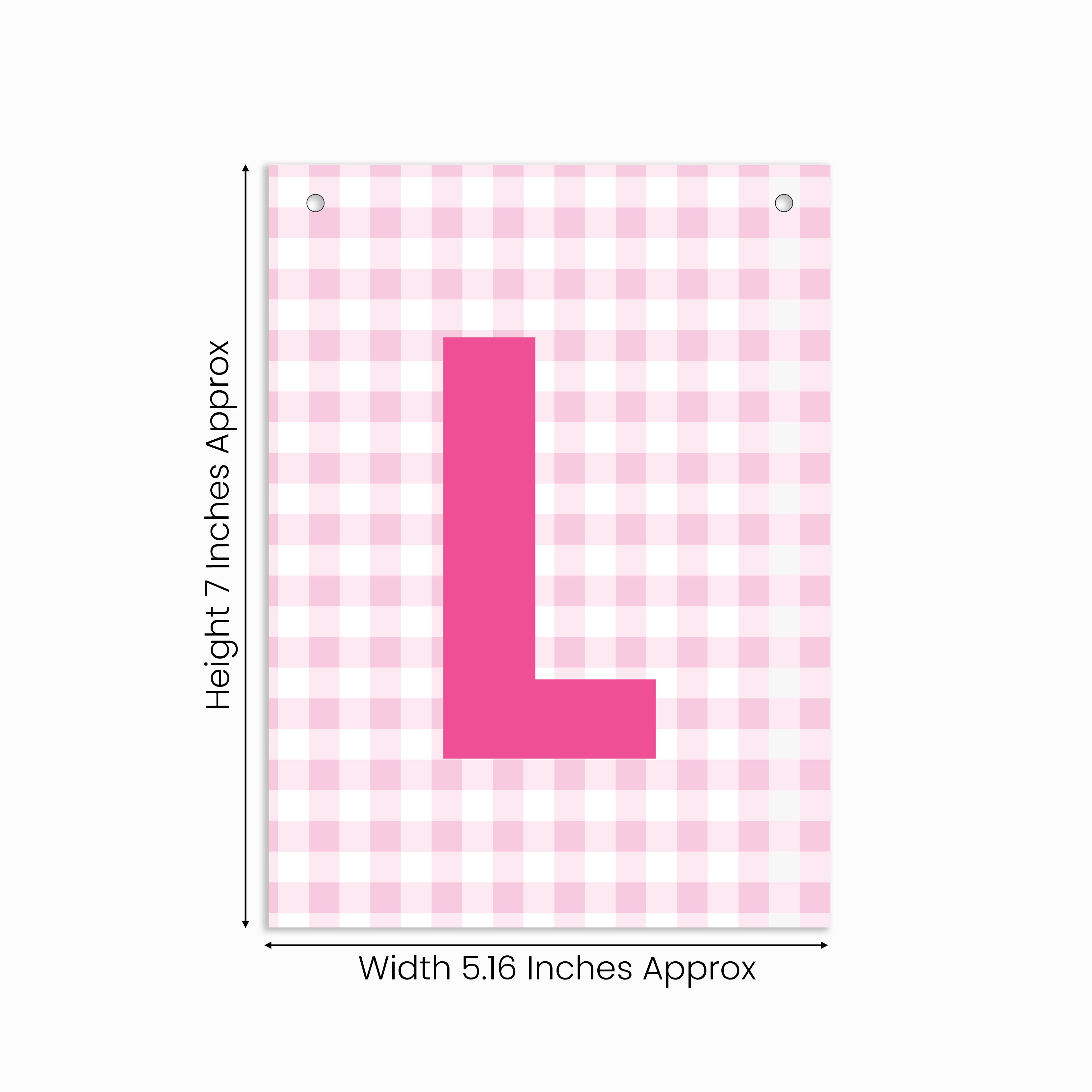 Make Your Own Banner Pink Alphabet L size 7 x 5.16inch 1pc IB