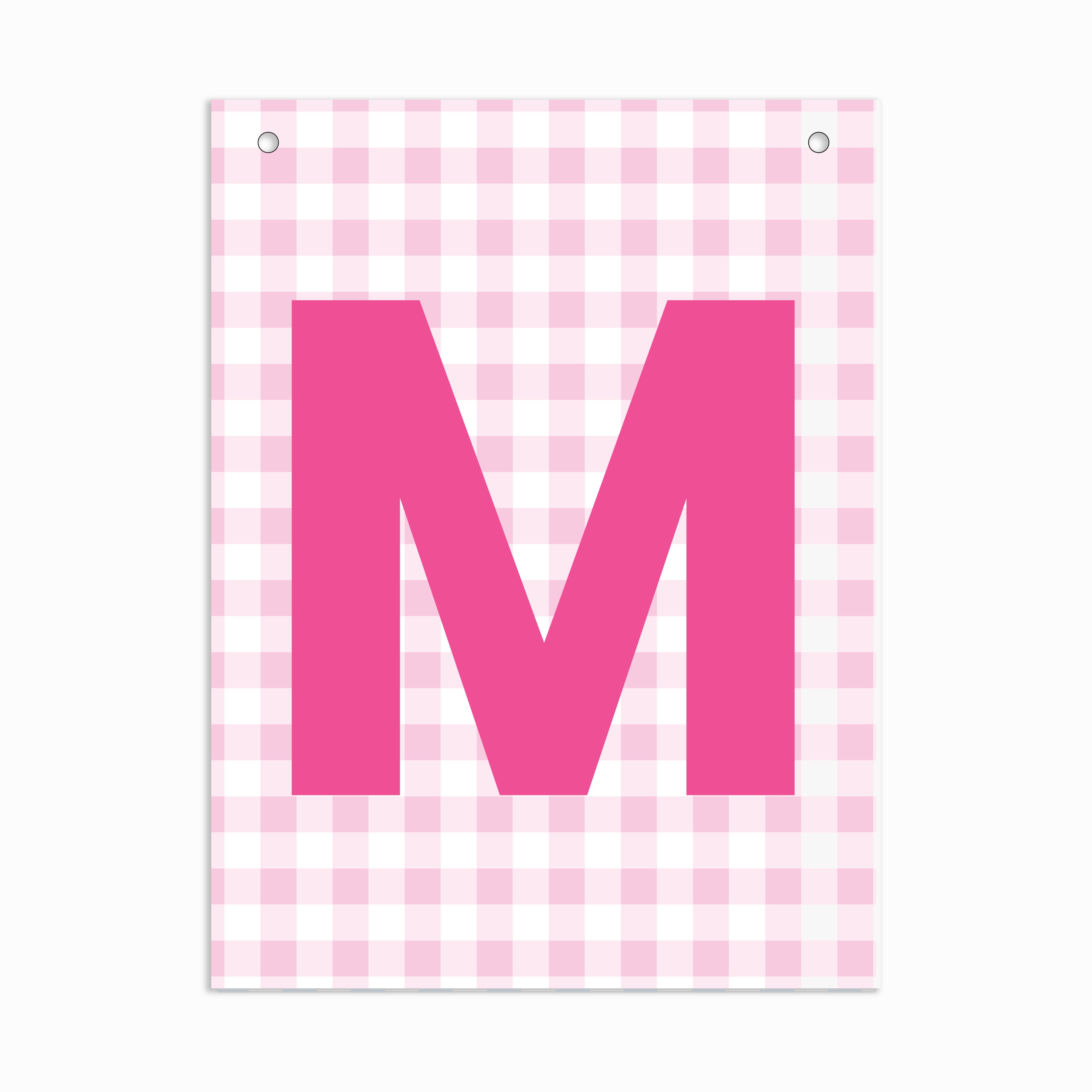 Make Your Own Banner Pink Alphabet M 7 x 5.16inch 1pc IB