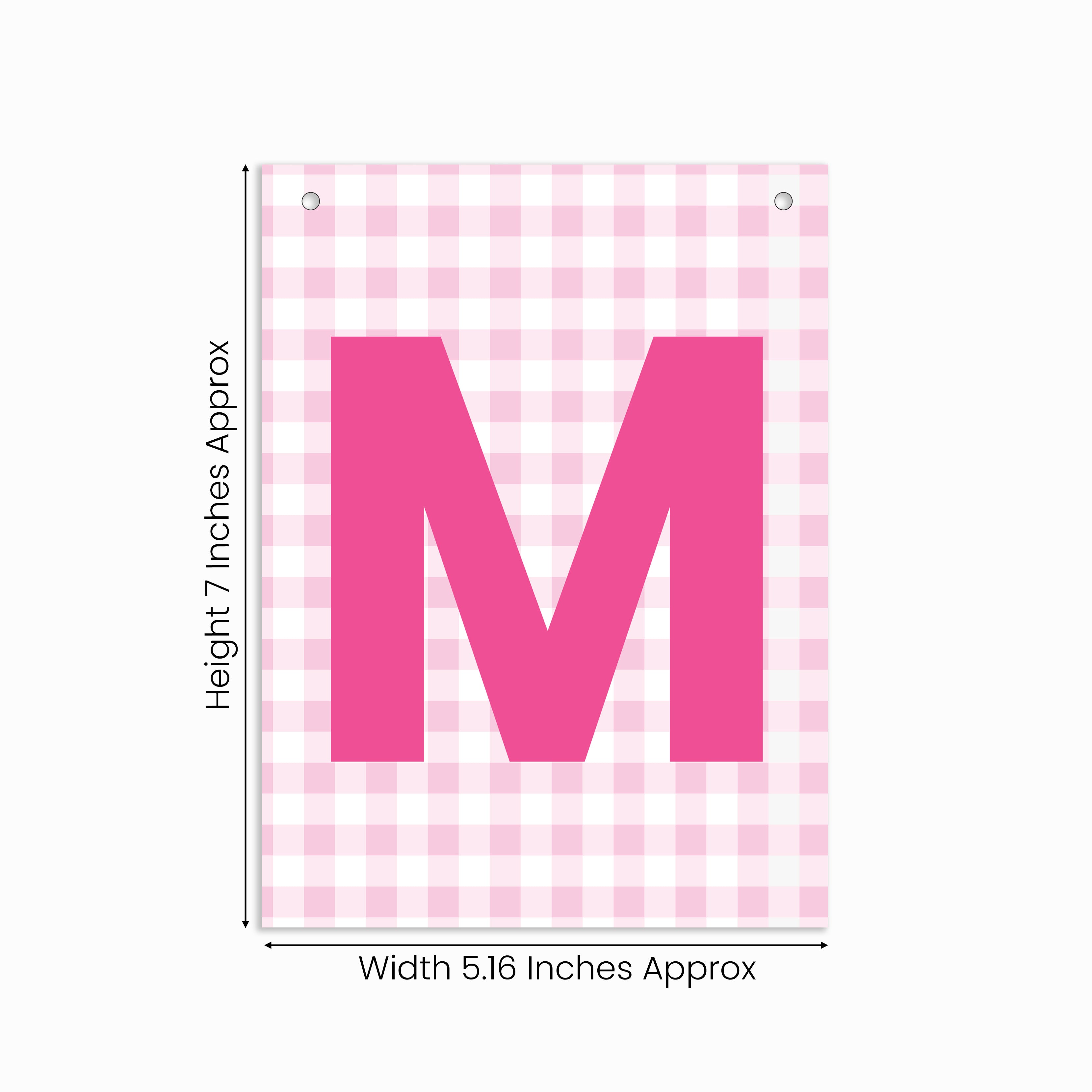 Make Your Own Banner Pink Alphabet M 7 x 5.16inch 1pc IB
