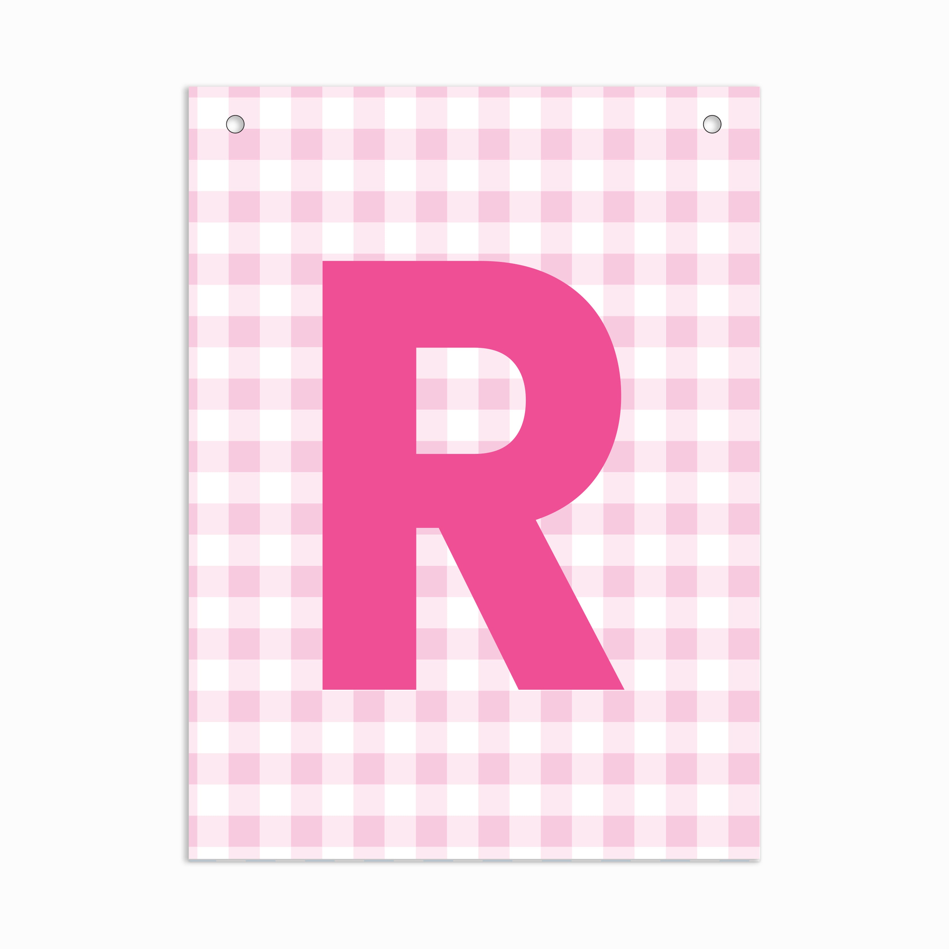 Make Your Own Banner Pink Alphabet R size 7 x 5.16inch 1pc IB