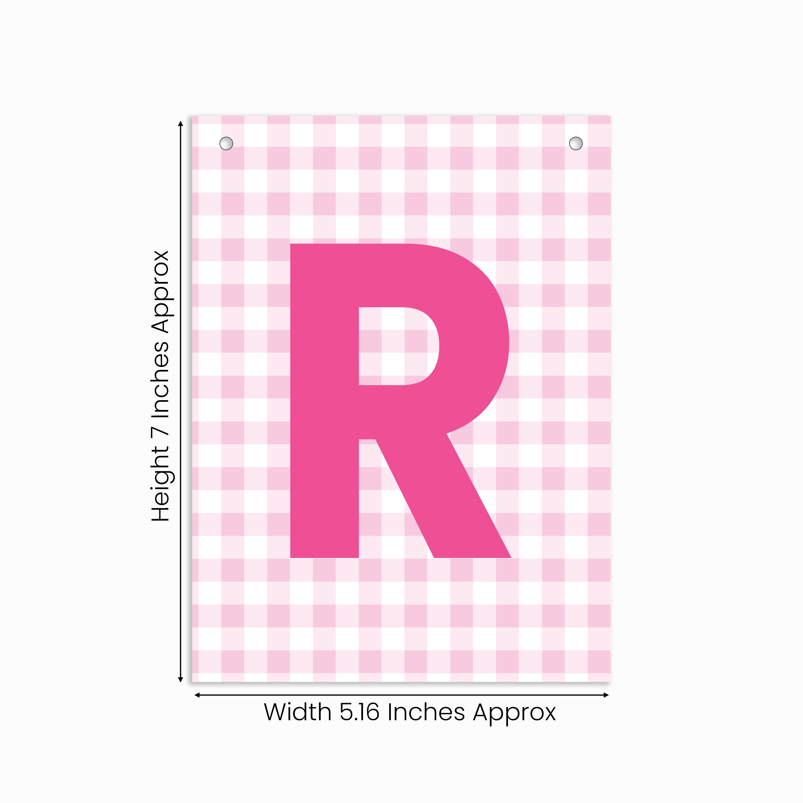 Make Your Own Banner Pink Alphabet R size 7 x 5.16inch 1pc IB