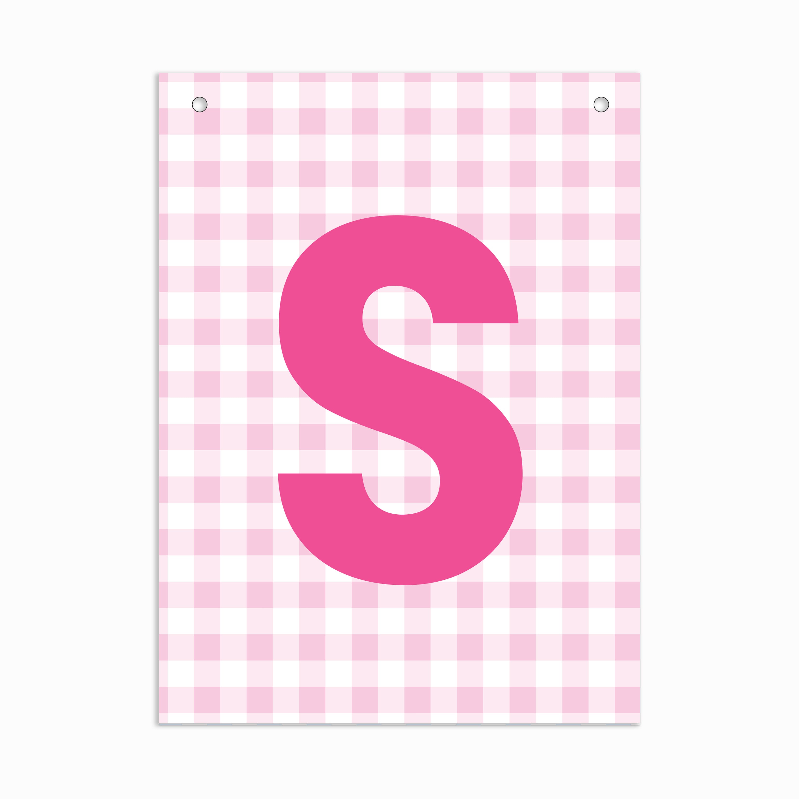 Make Your Own Banner Pink Alphabet S size 7 x 5.16inch 1pc IB