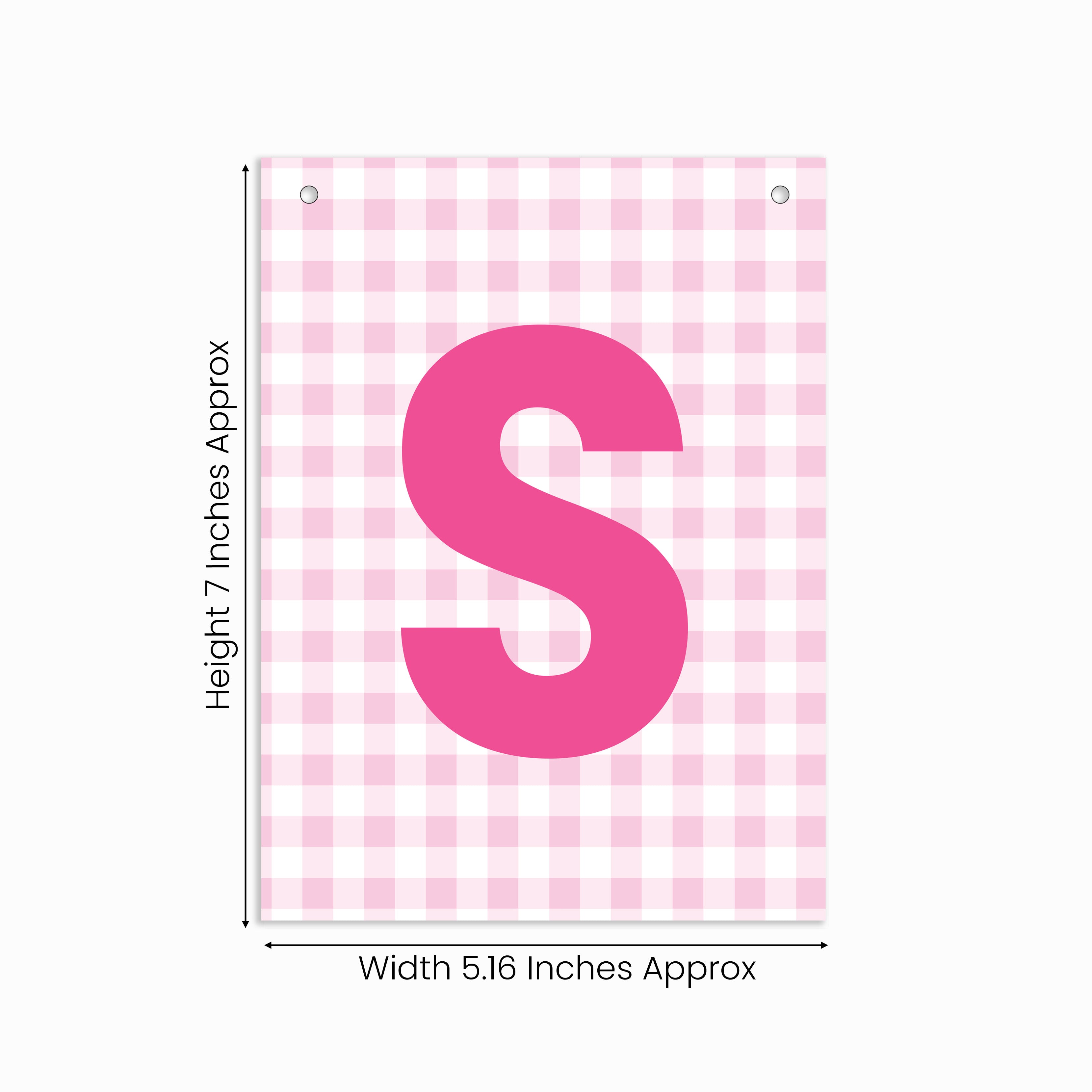 Make Your Own Banner Pink Alphabet S size 7 x 5.16inch 1pc IB