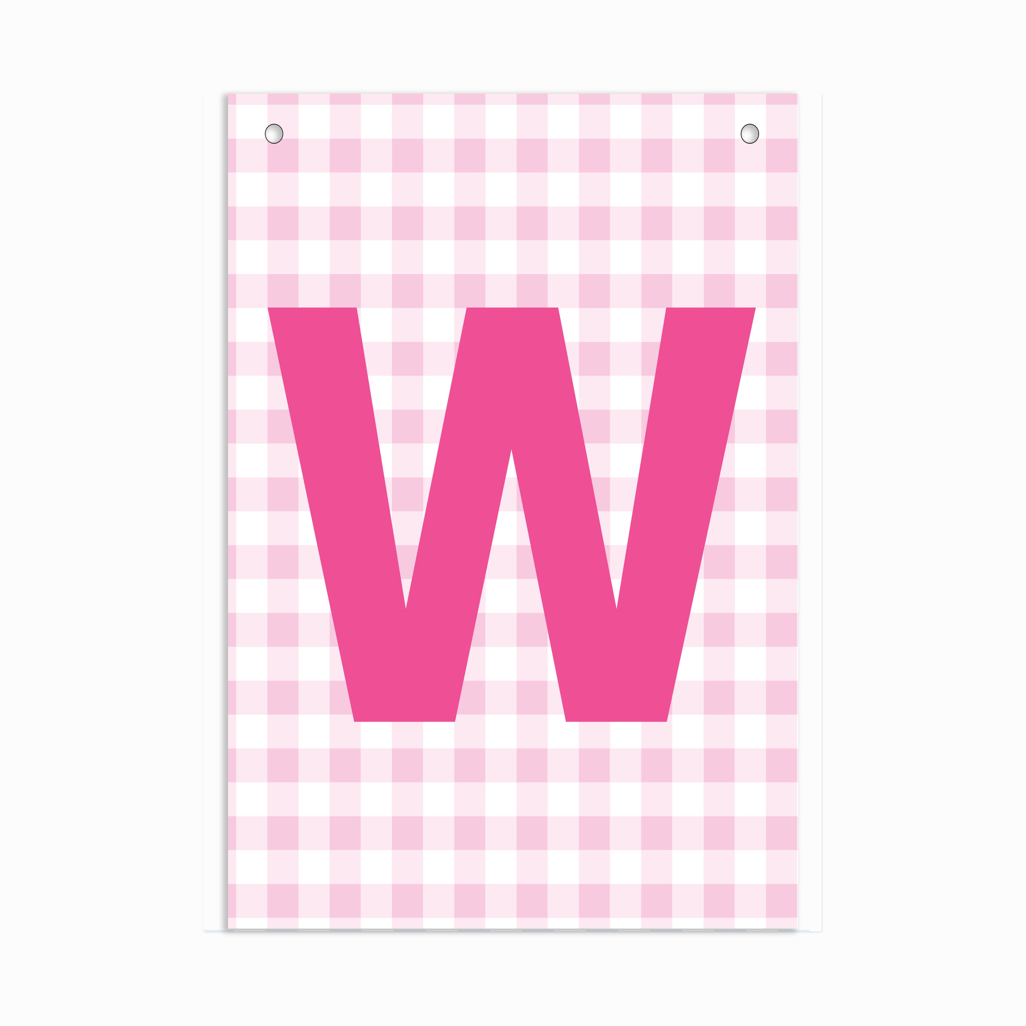 Make Your Own Banner Pink Alphabet W size 7 x 5.16inch 1pc IB
