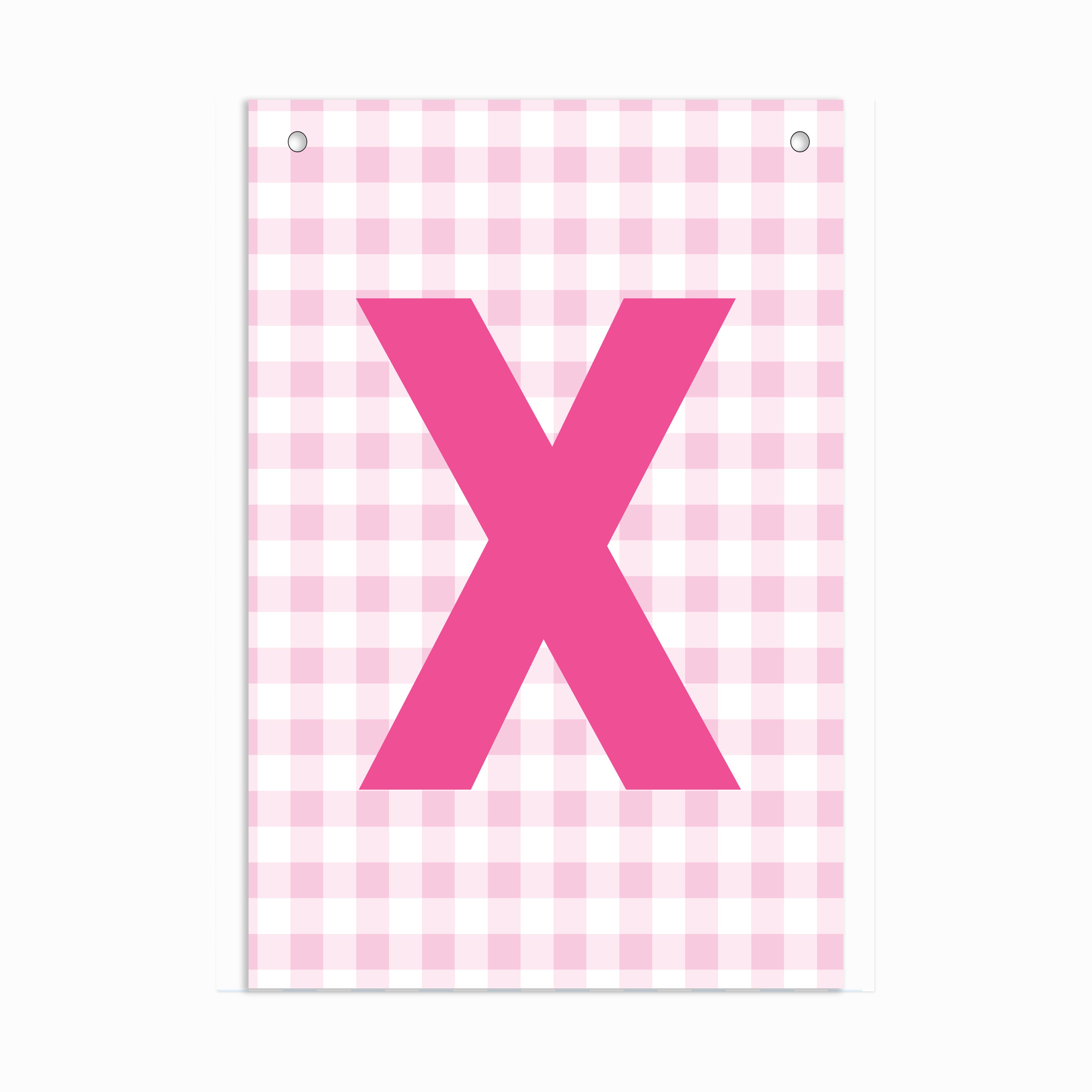 Make Your Own Banner Pink Alphabet X size 7 x 5.16inch 1pc IB