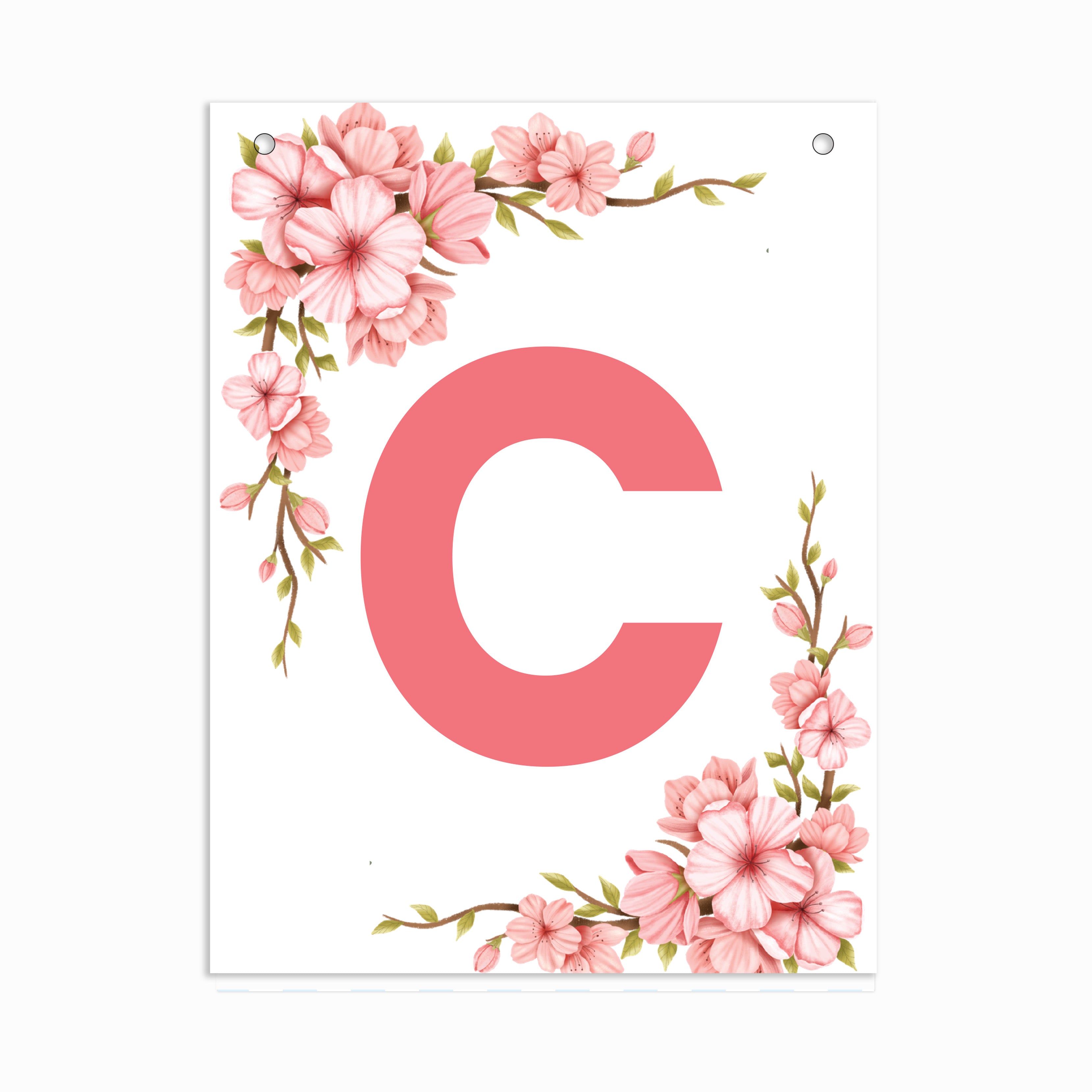 Make Your Own Banner Floral Alphabet C 7 x 5.16inch 1pc IB