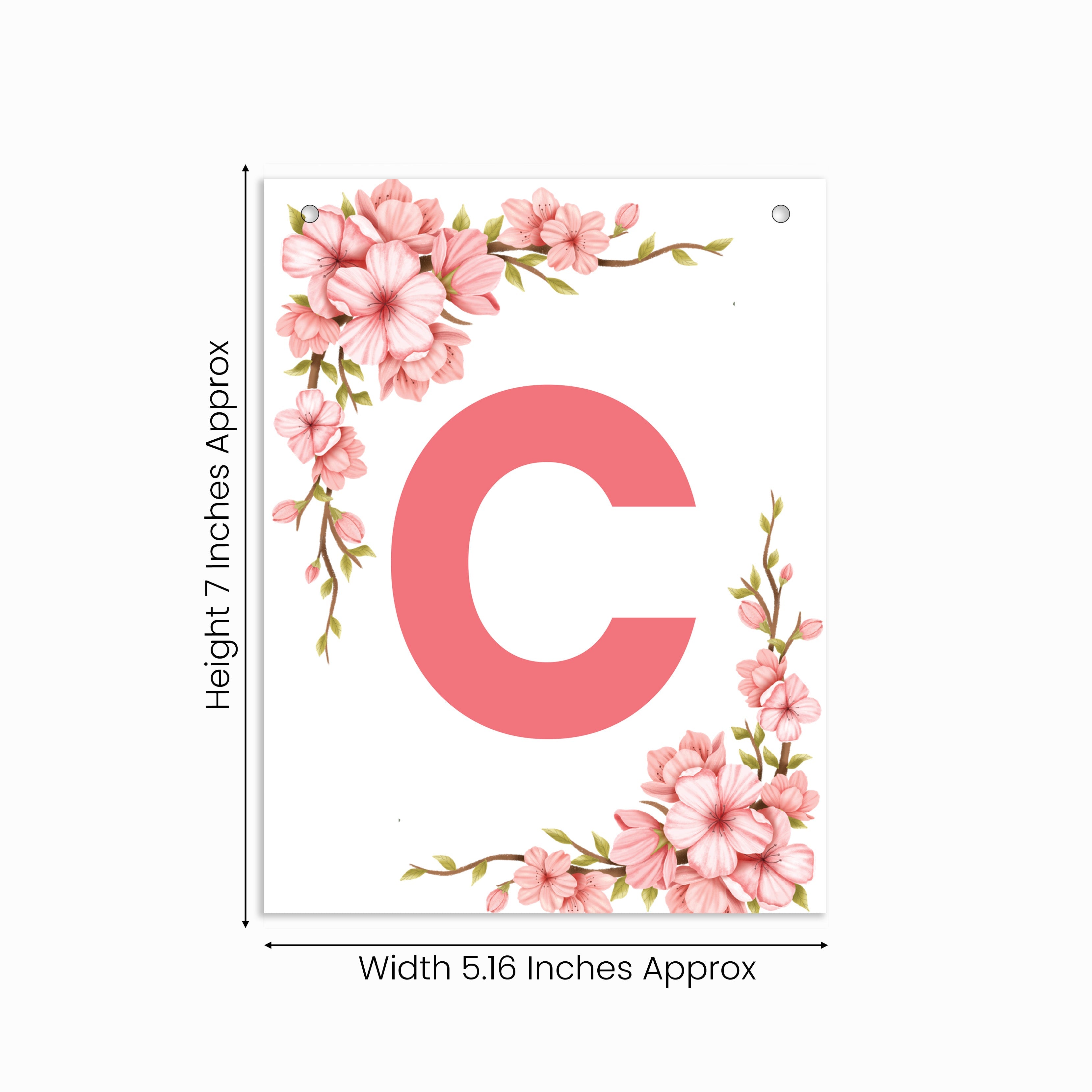 Make Your Own Banner Floral Alphabet C 7 x 5.16inch 1pc IB