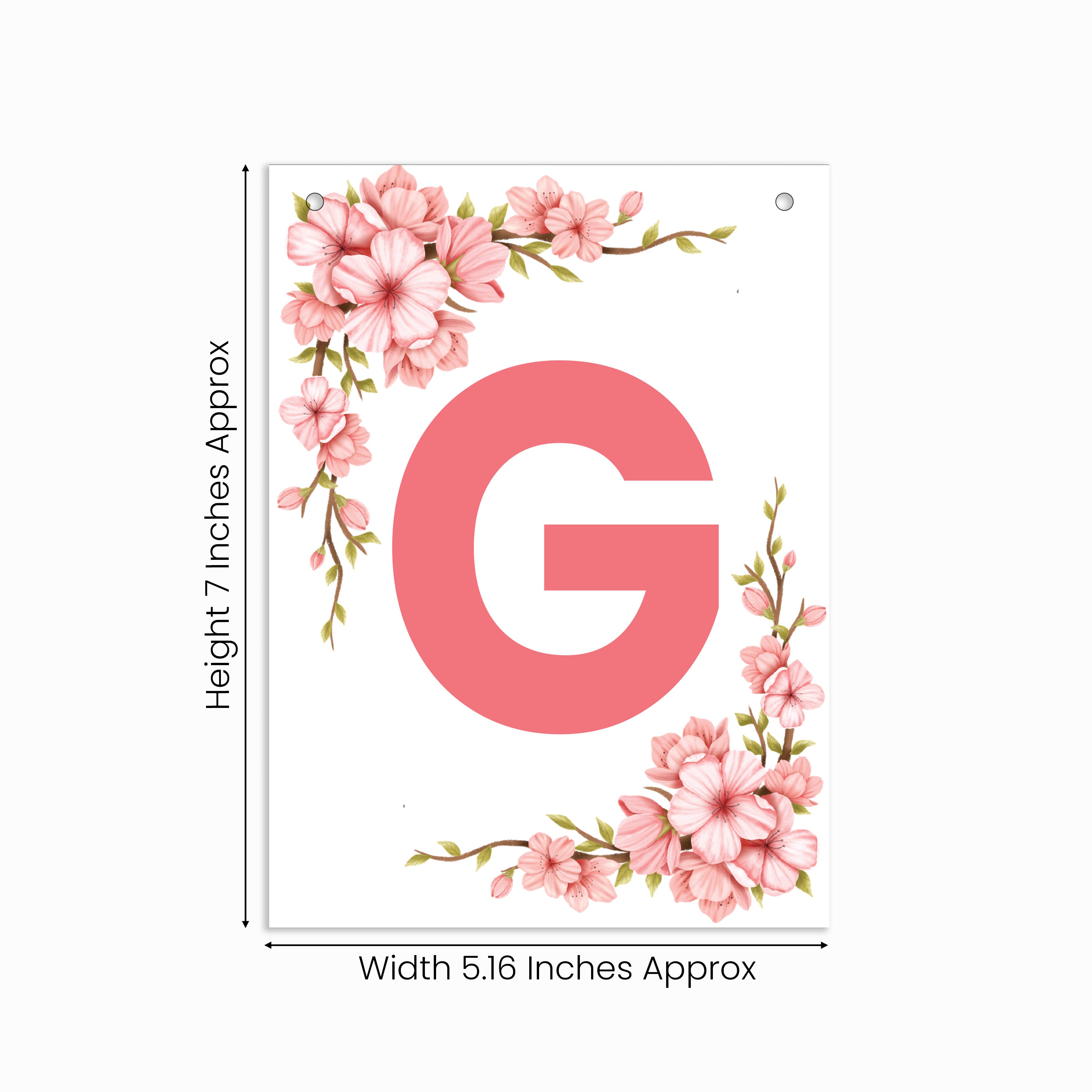 Make Your Own Banner Floral Alphabet G 7 x 5.16inch 1pc IB