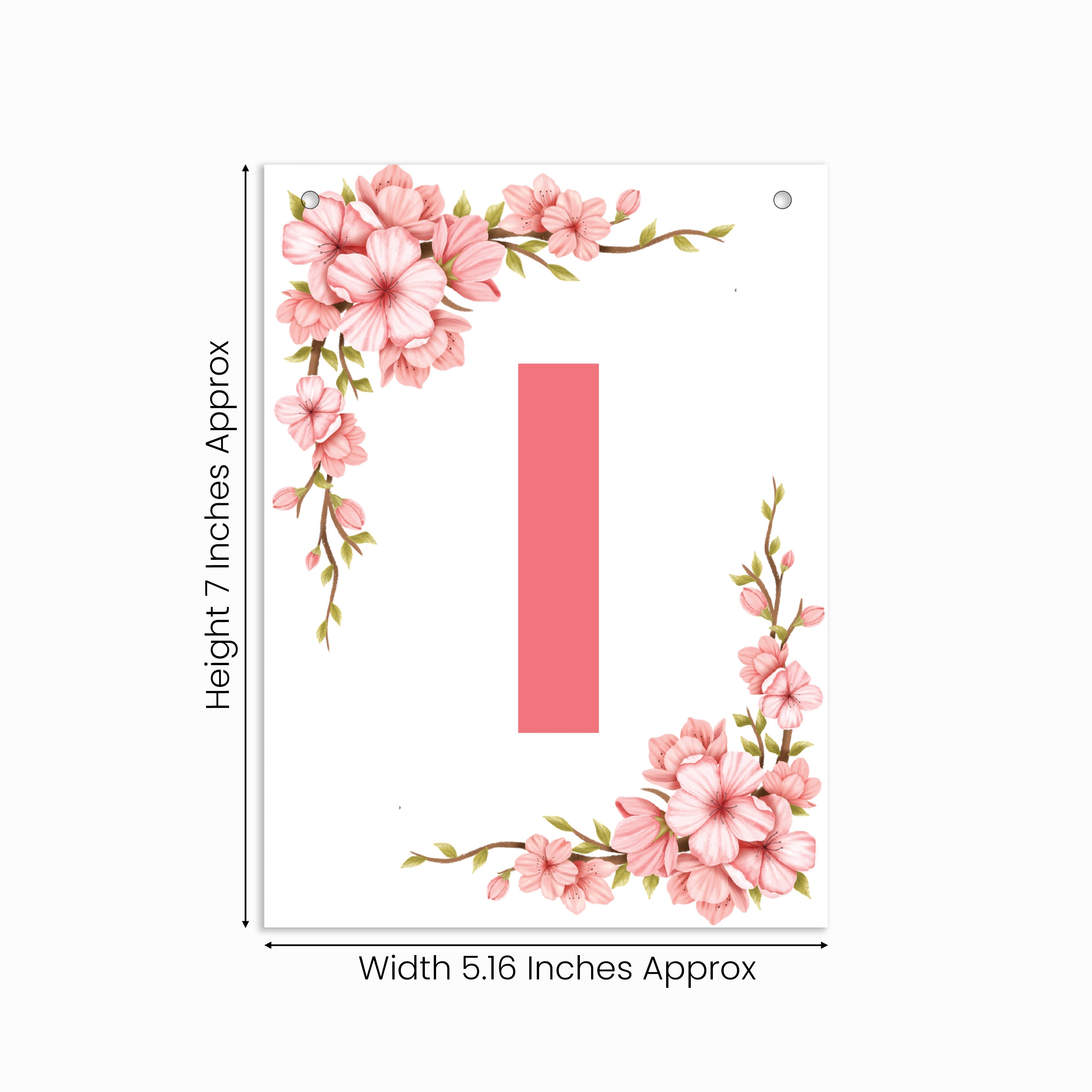 Make Your Own Banner Floral Alphabet I size 7 x 5.16inch 1pc IB