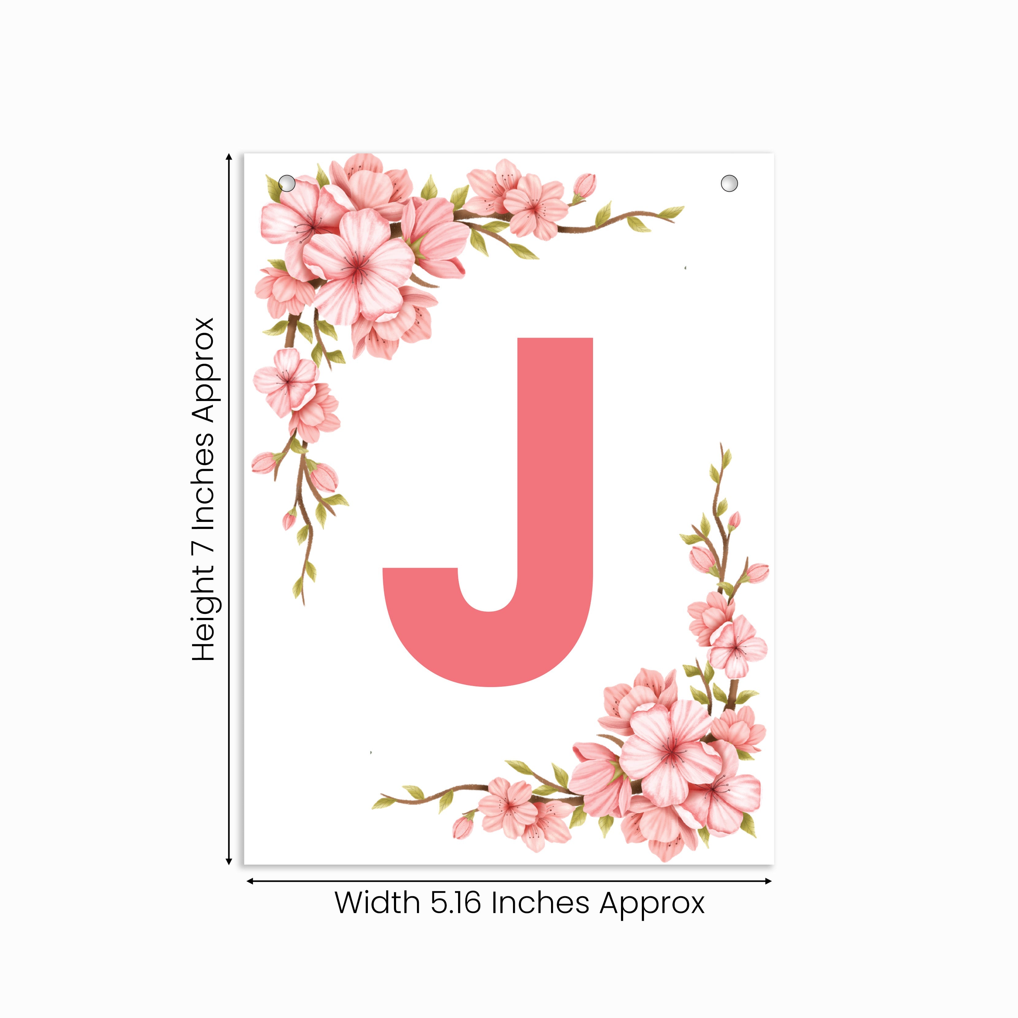 Make Your Own Banner Floral Alphabet J 7 x 5.16inch 1pc IB