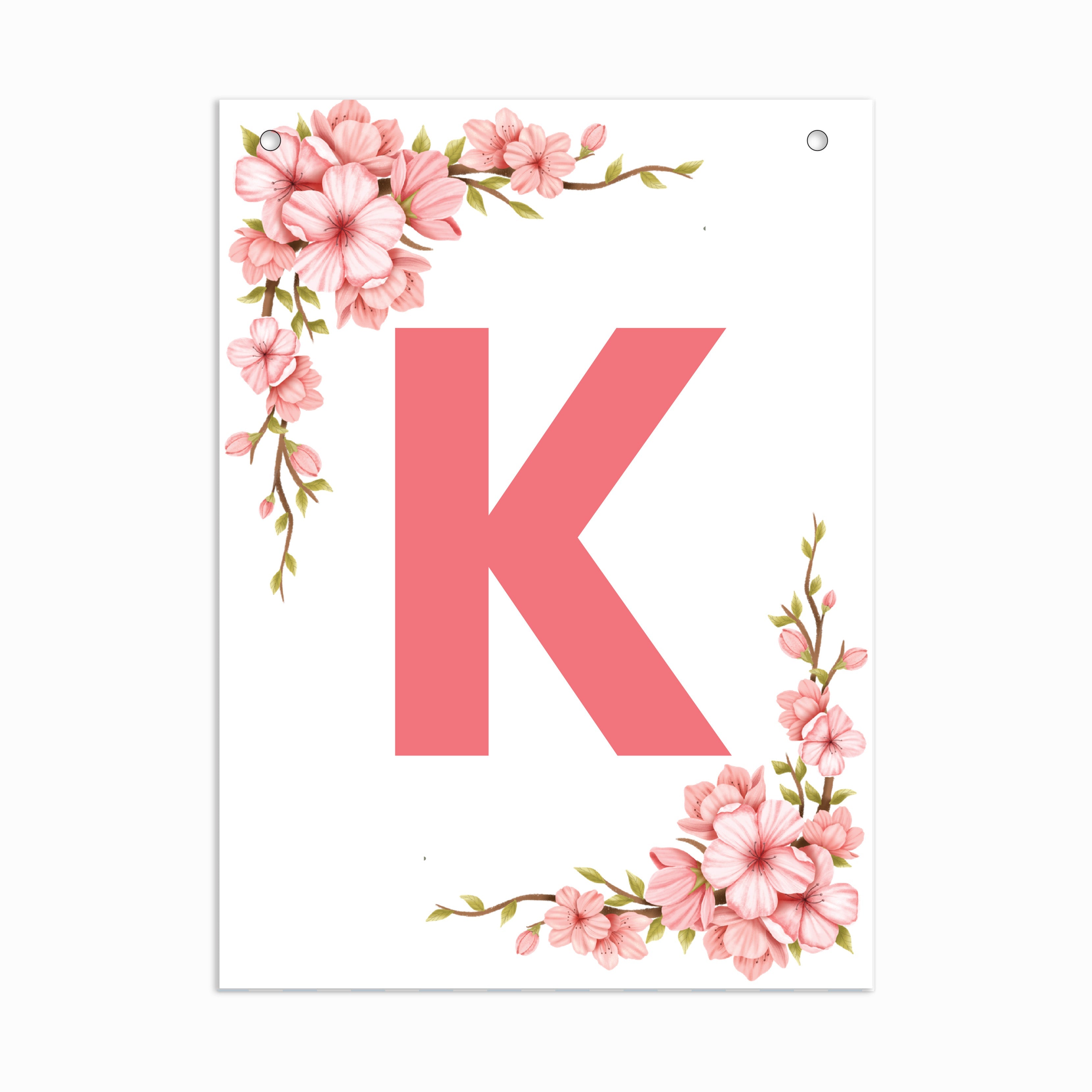 Make Your Own Banner Floral Alphabet K 7 x 5.16inch 1pc IB