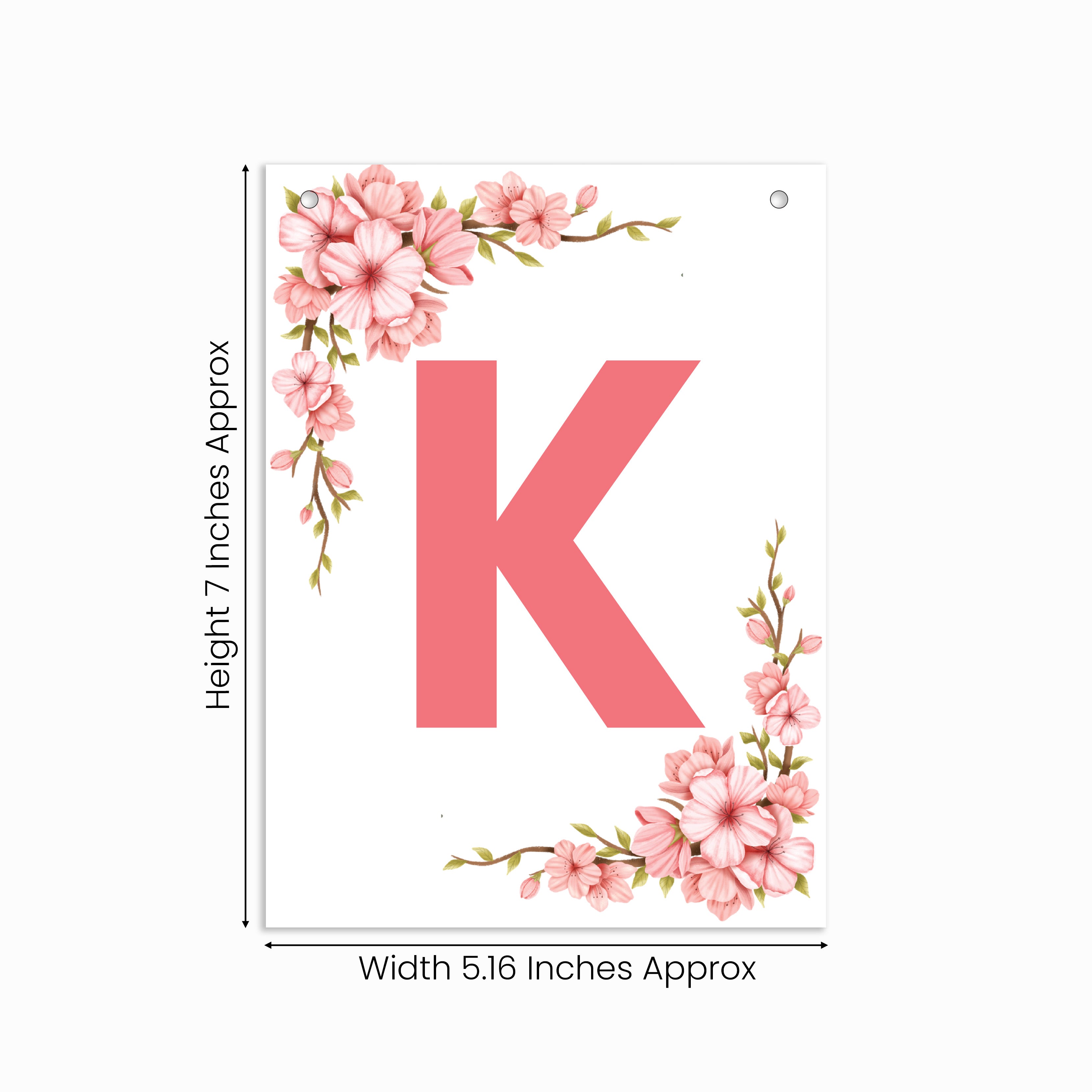 Make Your Own Banner Floral Alphabet K 7 x 5.16inch 1pc IB