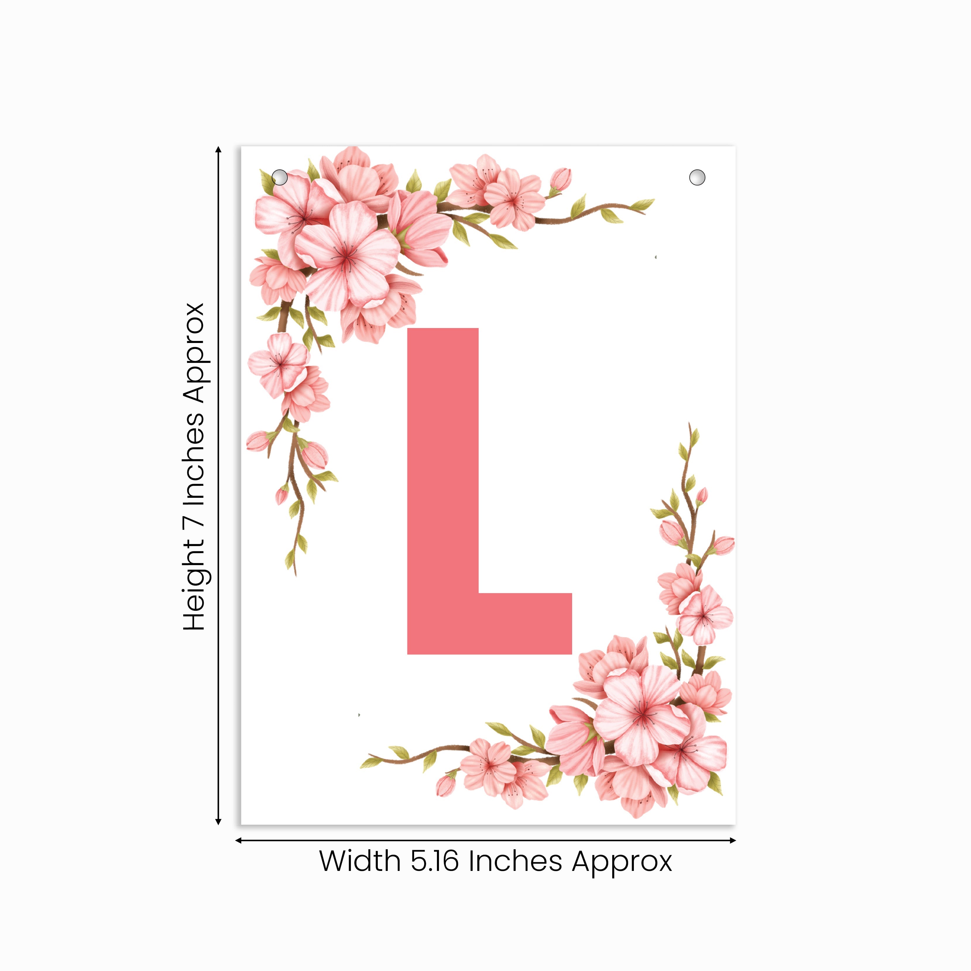 Make Your Own Banner Floral Alphabet L size 7 x 5.16inch 1pc IB