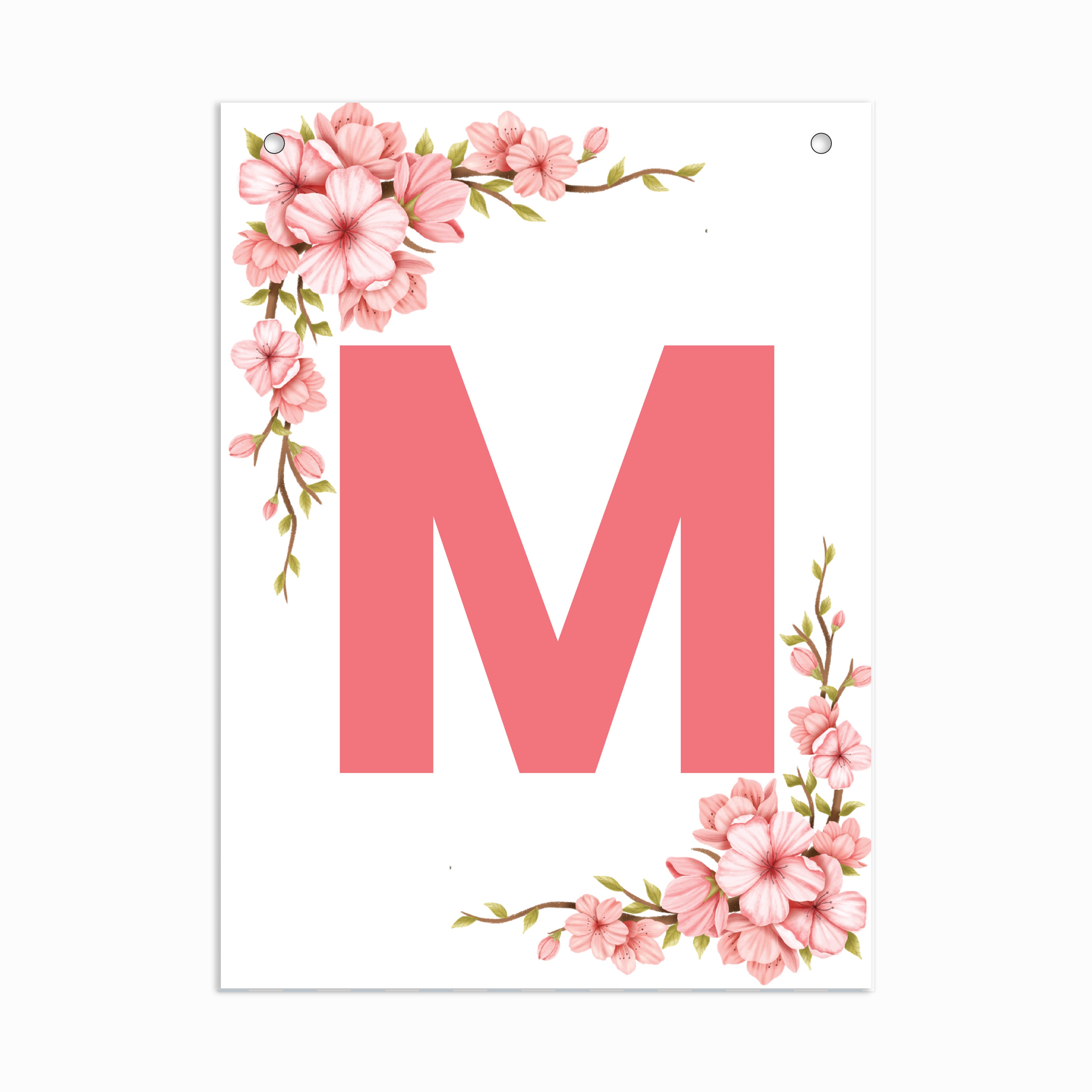 Make Your Own Banner Floral Alphabet M size 7 x 5.16inch 1pc IB